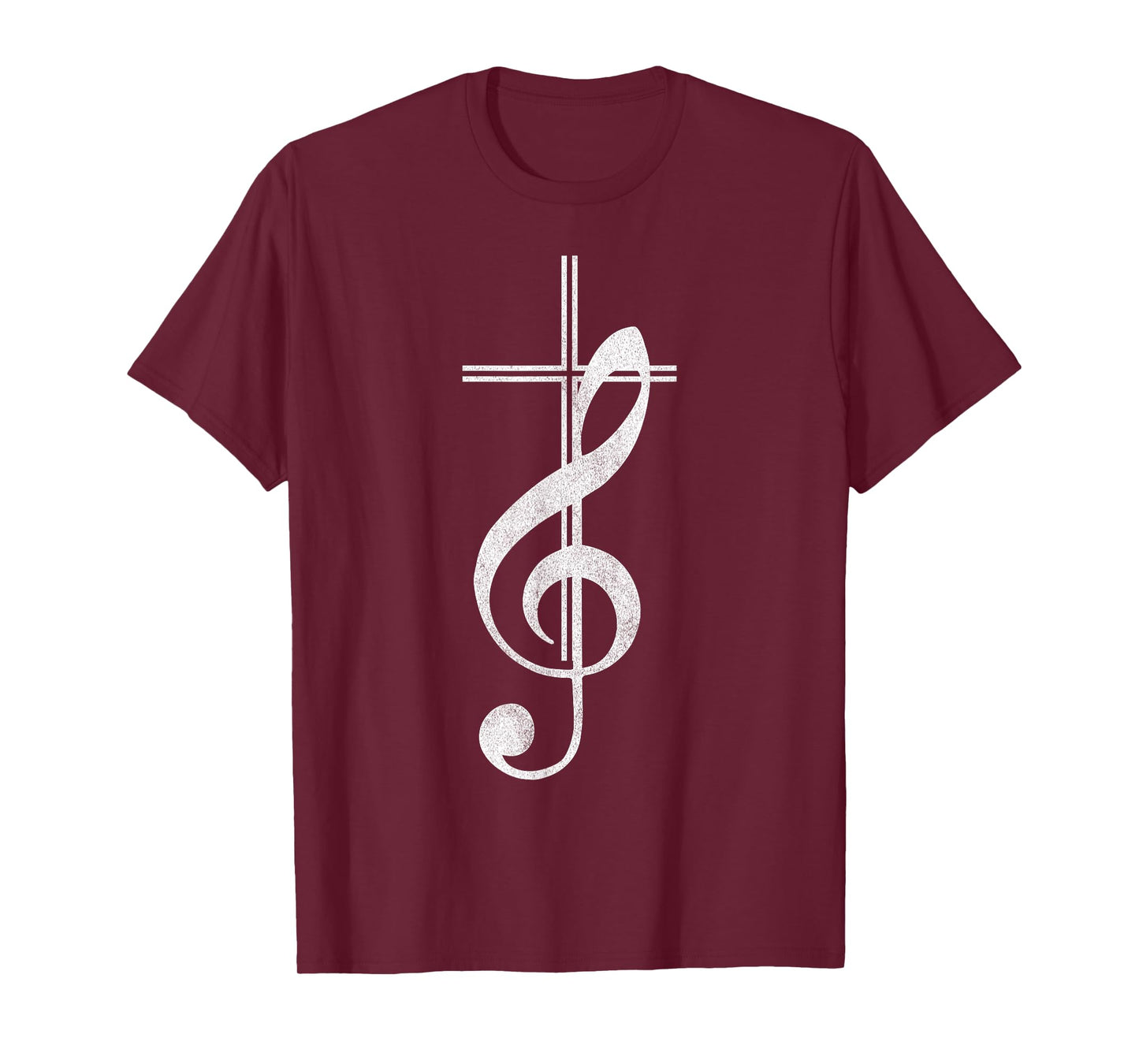 Cross Treble Clef Music Jesus Christianity Faith Religious T-Shirt