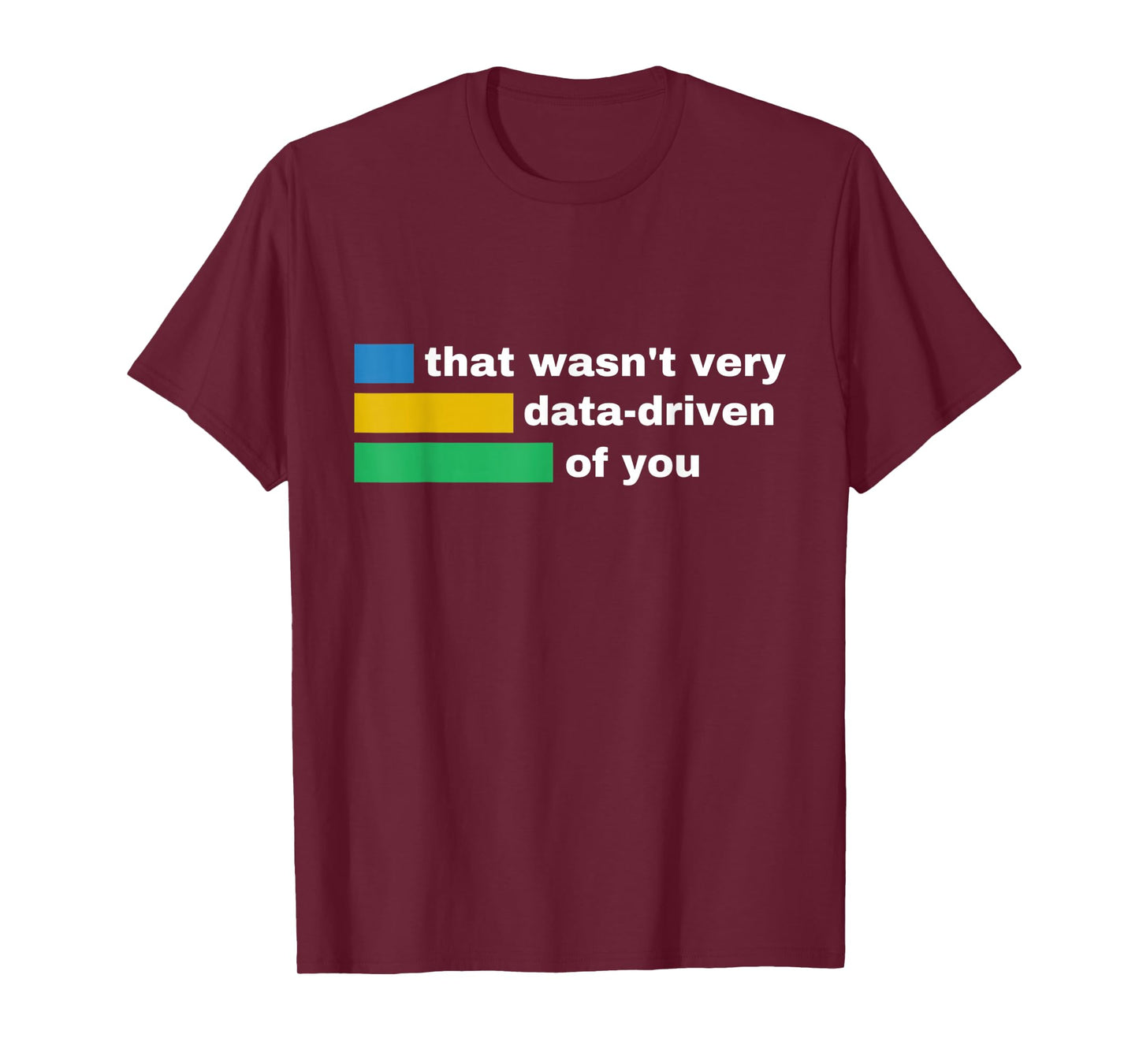That Wasn't Very Data Driven of You Funny Data Analyst Geek T-Shirt