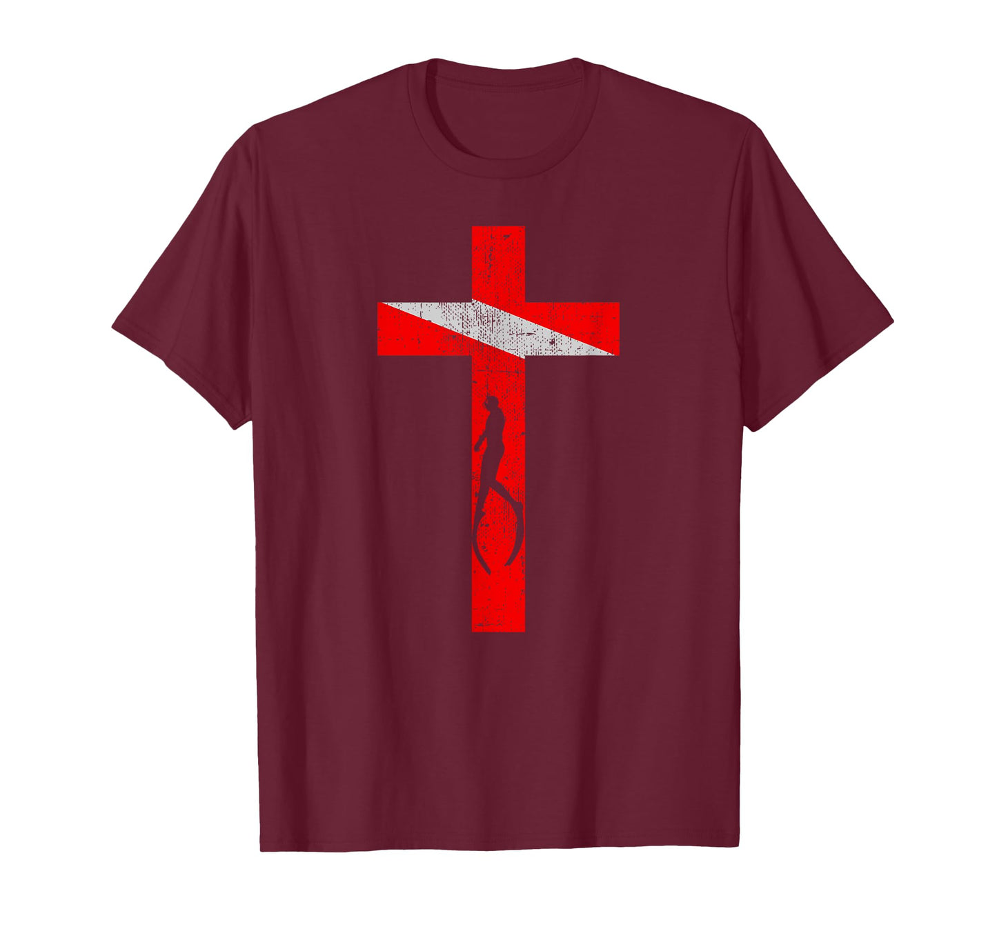Scuba Diving Cross For Christian Divers | Jesus Religious T-Shirt