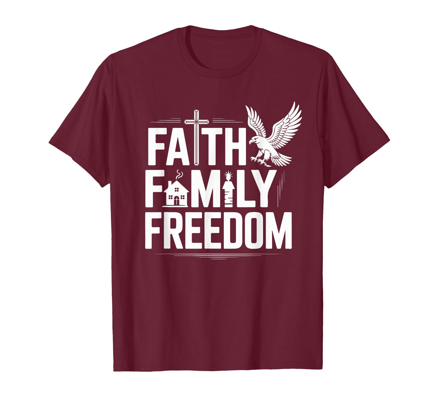 Faith Family Freedom 4th Of July American Patriotic T-Shirt