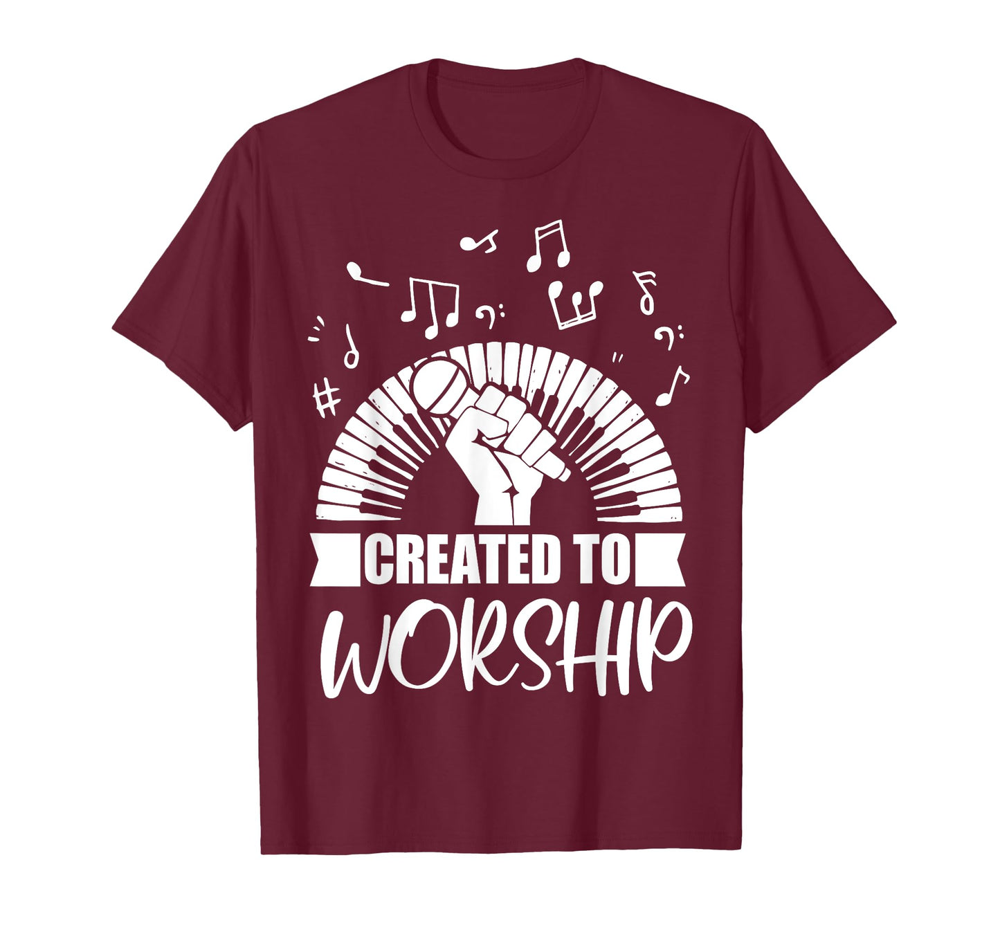 Christian Piano Player Created To Worship Gift For Pianist T-Shirt