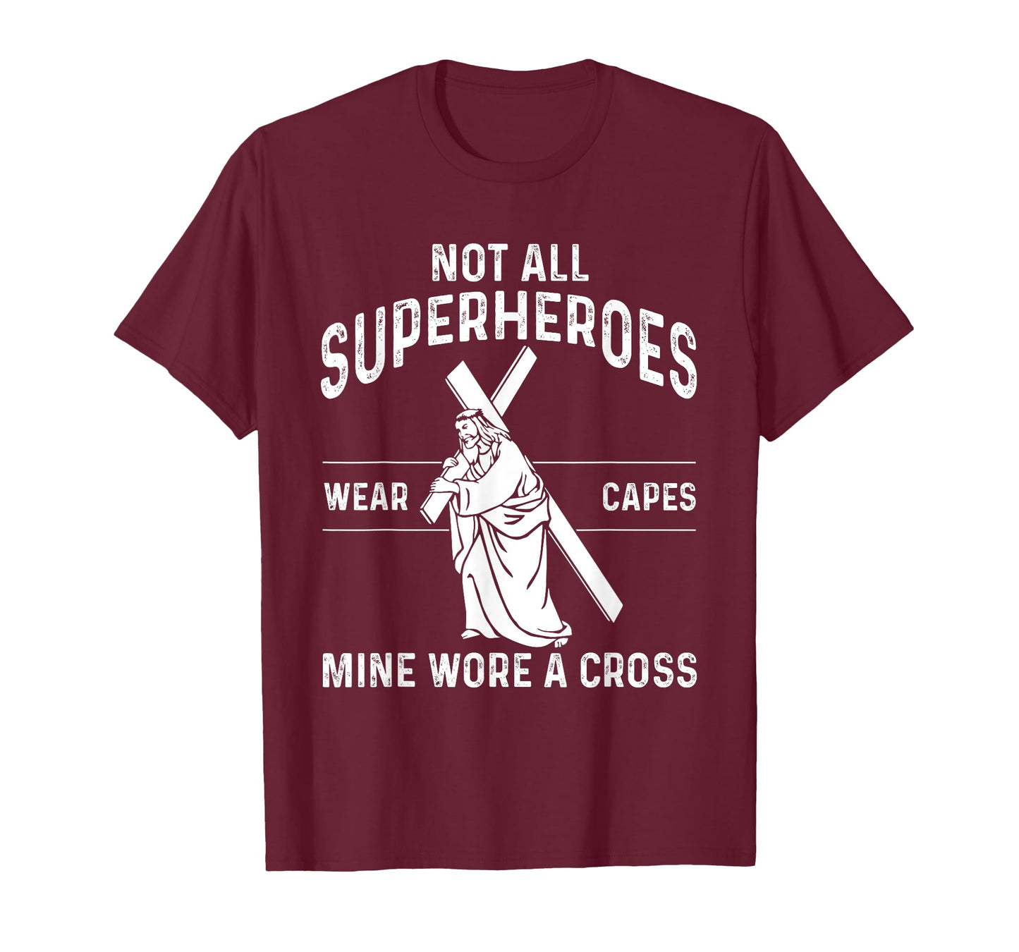Funny Jesus Superhero Design Men Women Jesus Christ Cross T-Shirt