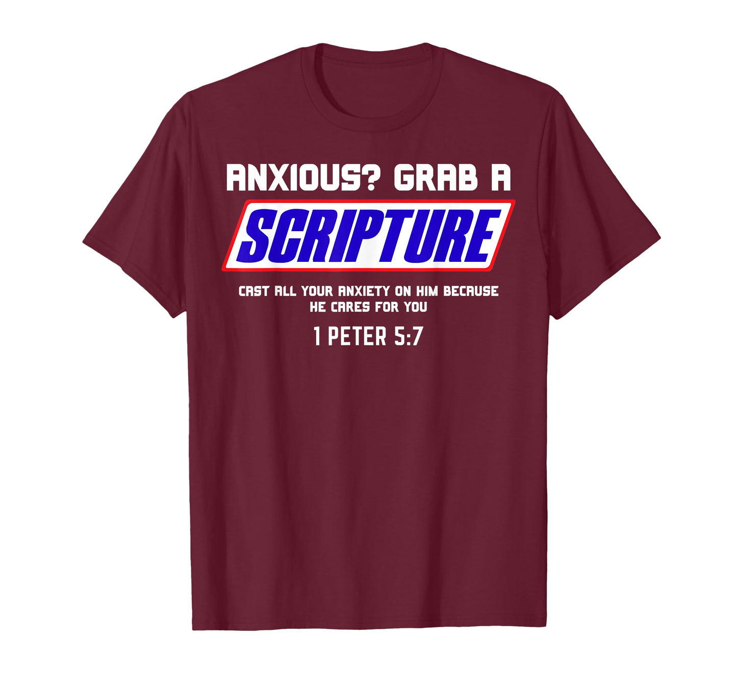 Anxious? Grab Scripture Christian Mental Health Bible Verse T-Shirt