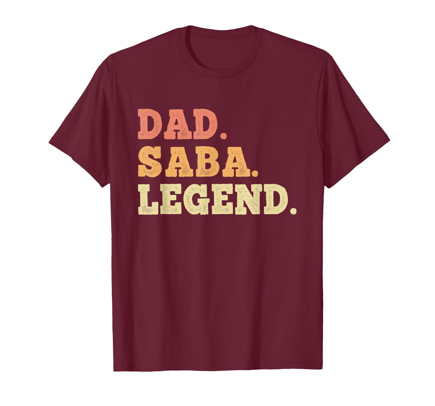 Dad Saba Legend Retro Vintage Funny Legendary T-Shirt