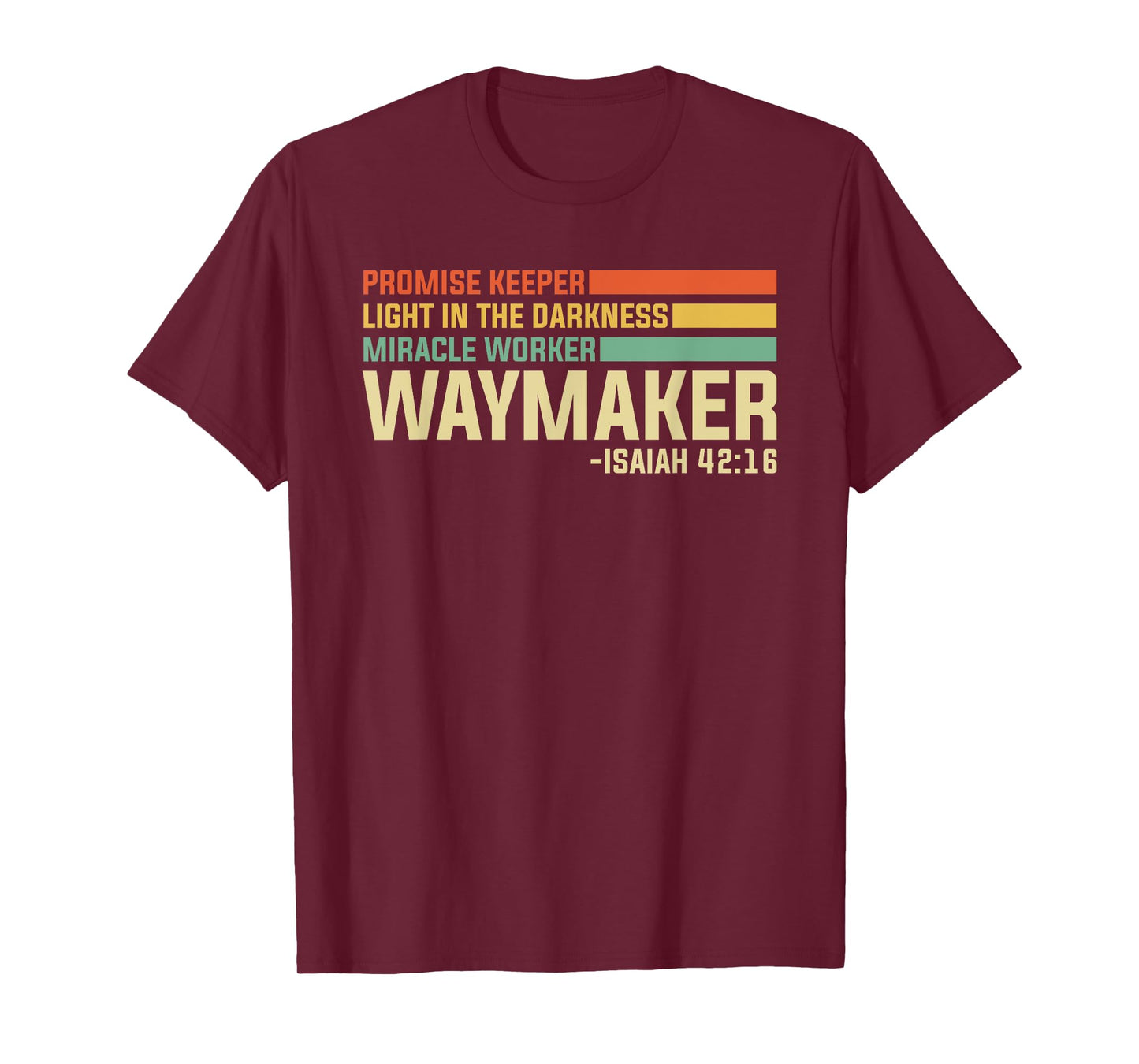 Waymaker Promise Keeper Christian Bible Verse Retro Vintage T-Shirt