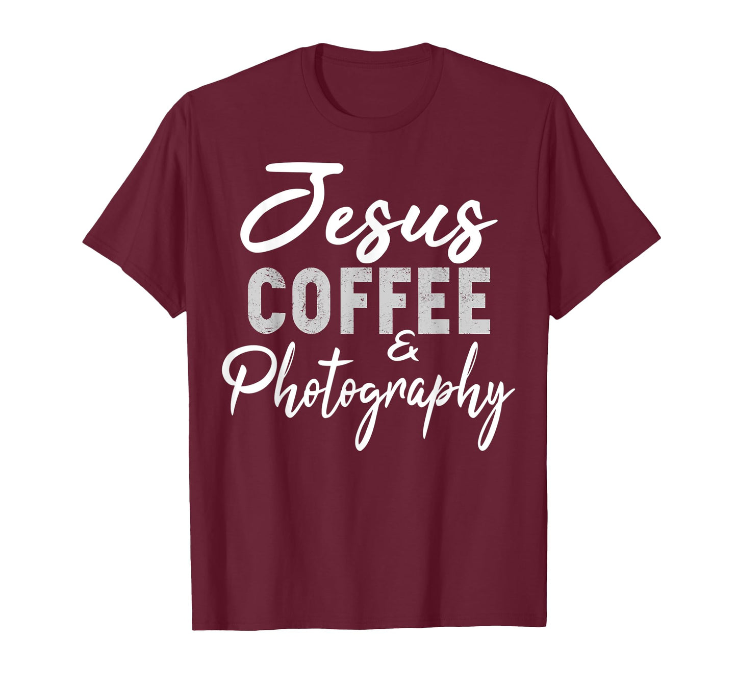 Jesus Coffee and Photography Funny Photographer Camera T-Shirt