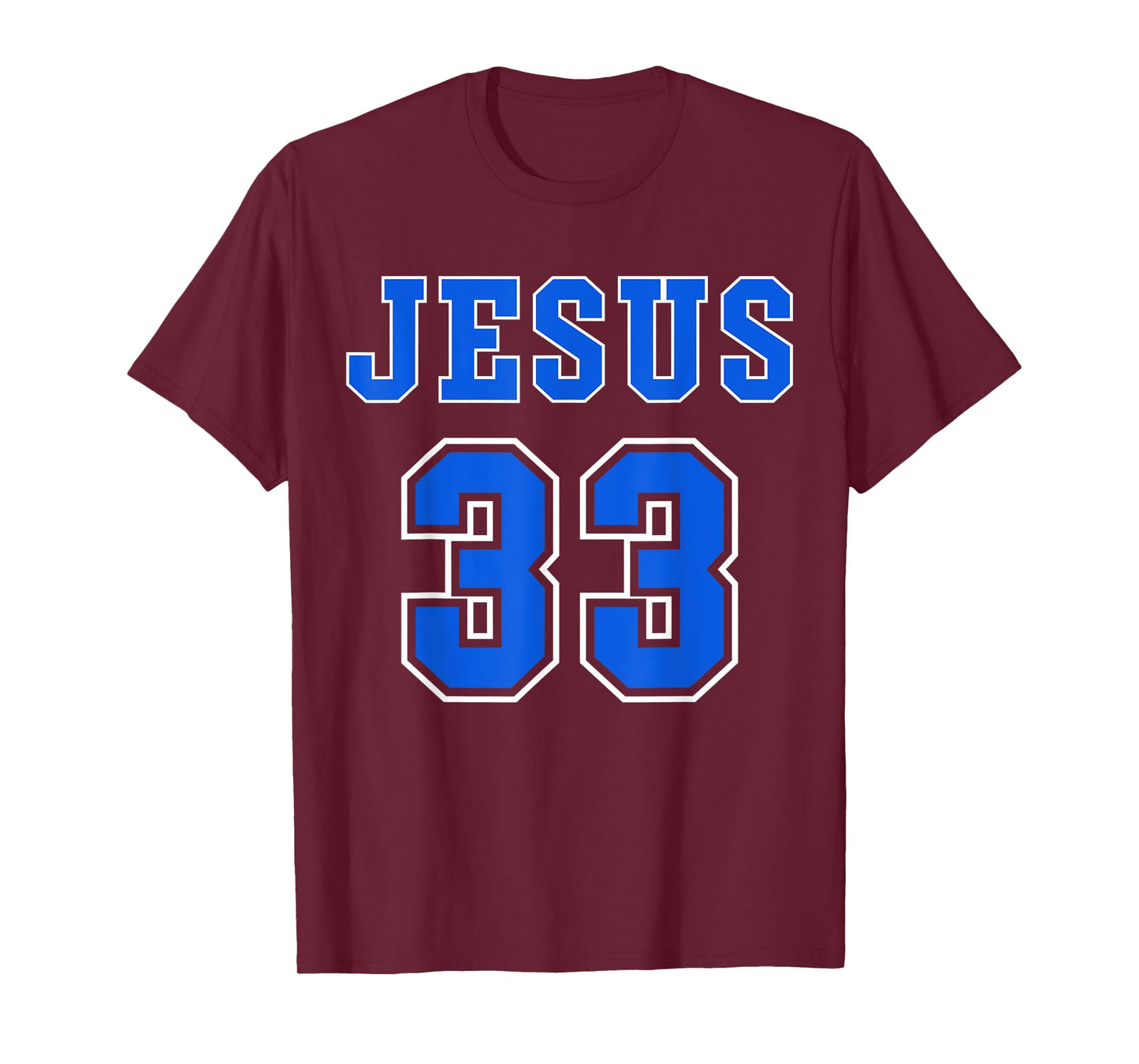 Jesus 33 Blue Design T-Shirt