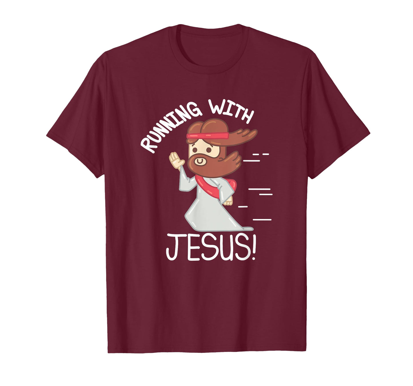 Running With Jesus Christian Faith Runner And Jogging T-Shirt
