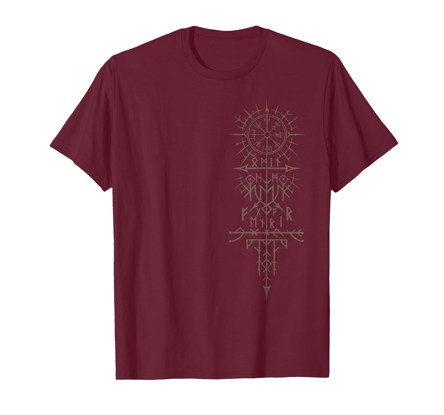 Walhalla Odin Fenrir Runes Nordic Compass Viking T-Shirt