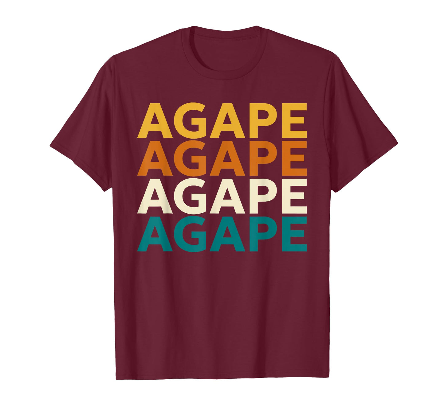 Agape Christian Unconditional Love Retro Repeating Design T-Shirt