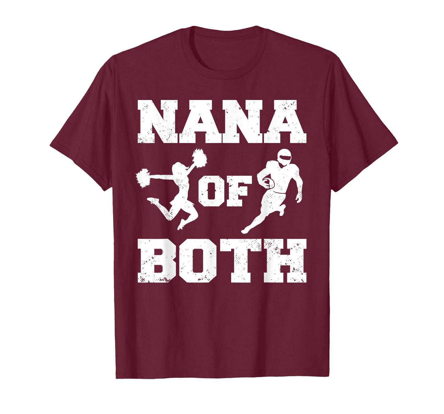 Nana Of Both Funny Football and Cheer Nana T-Shirt