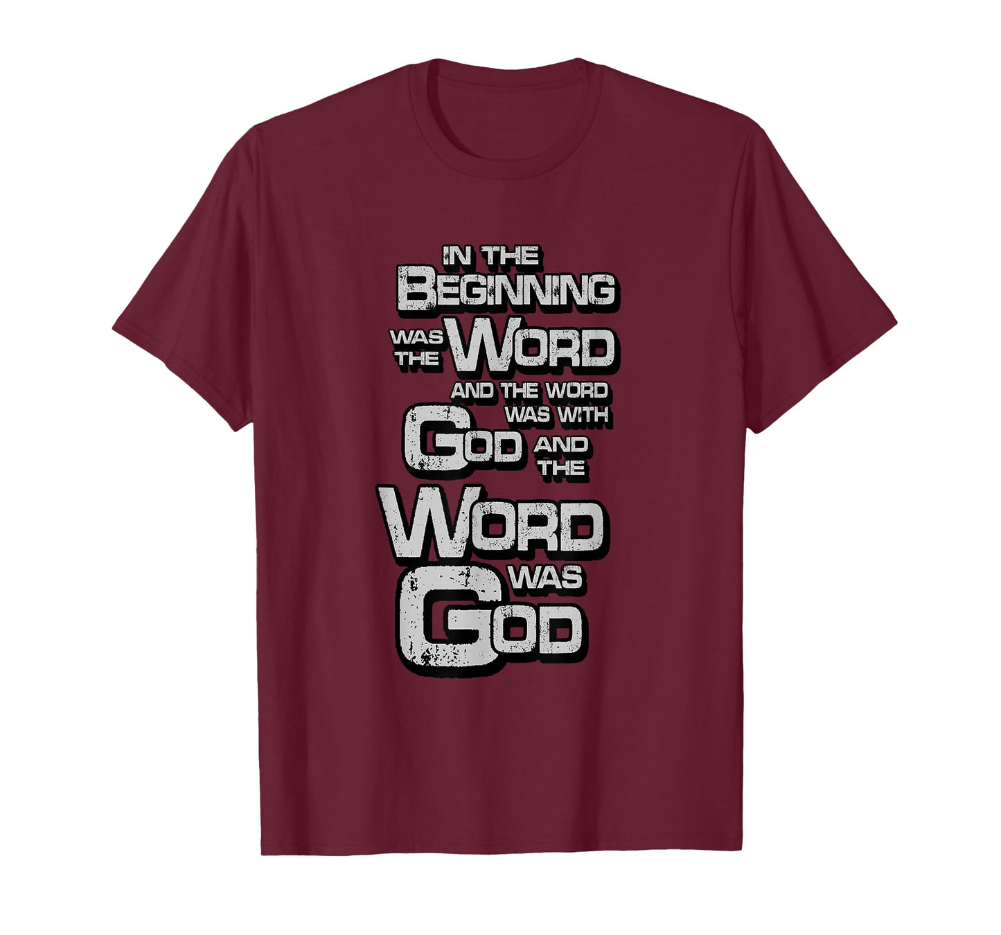 John 1:1 In the Beginning was the Word, Bible Verse T-Shirt