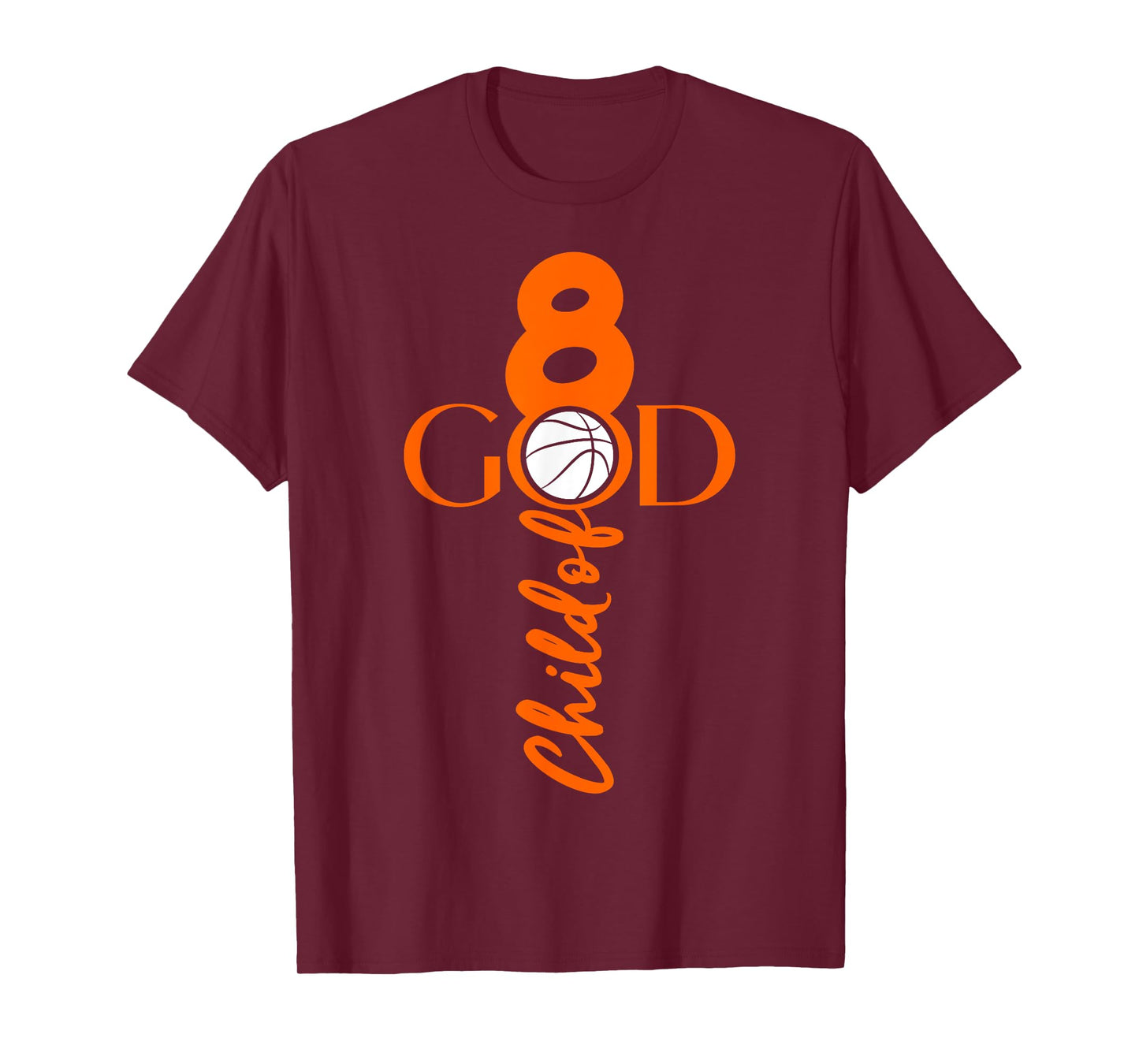 JESUS 8 YEARS CHILD OF GOD BASKETBALL 8TH BIRTHDAY T-Shirt