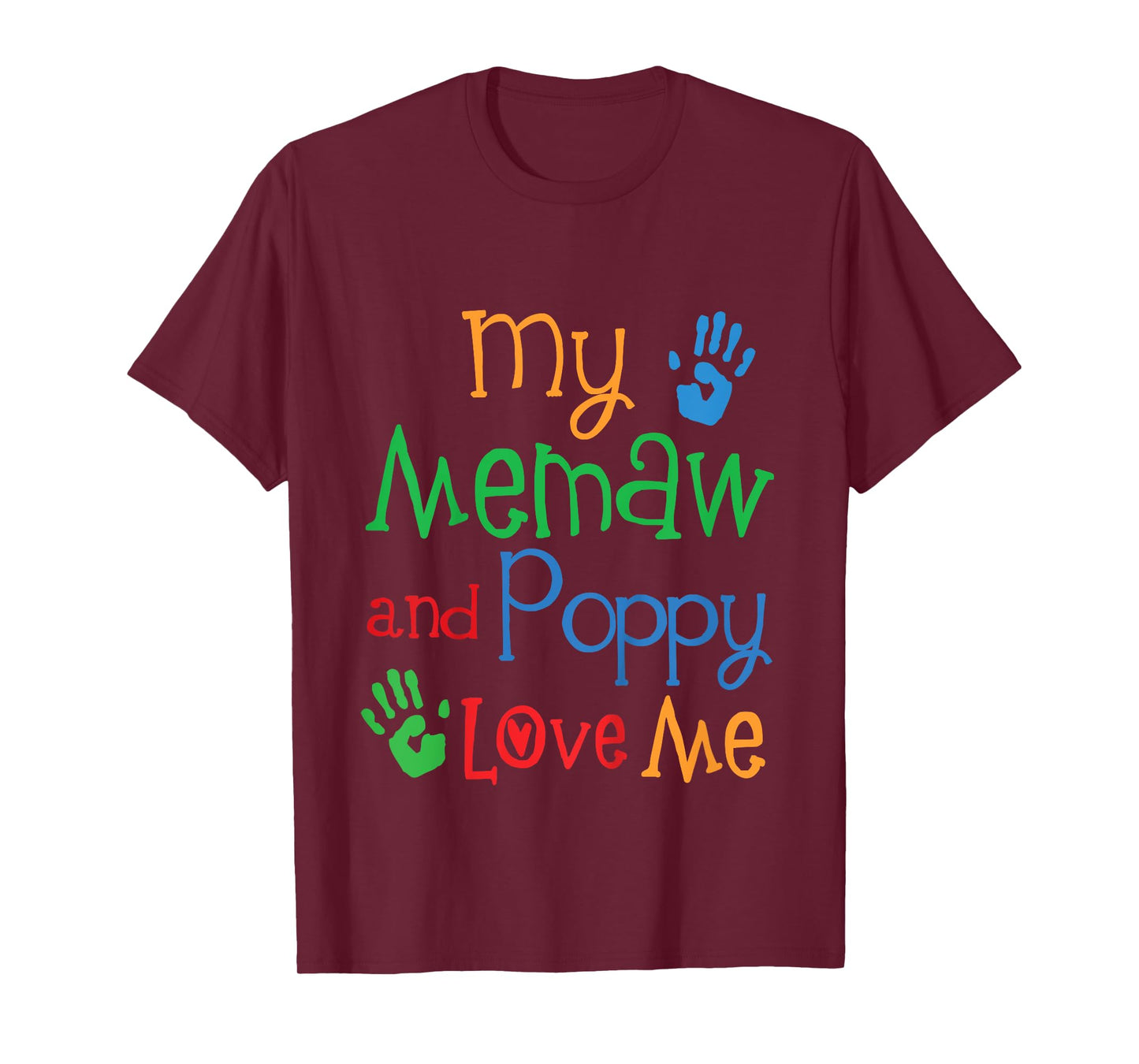 Kids My Memaw And Poppy Love Me Grandkids T-Shirt