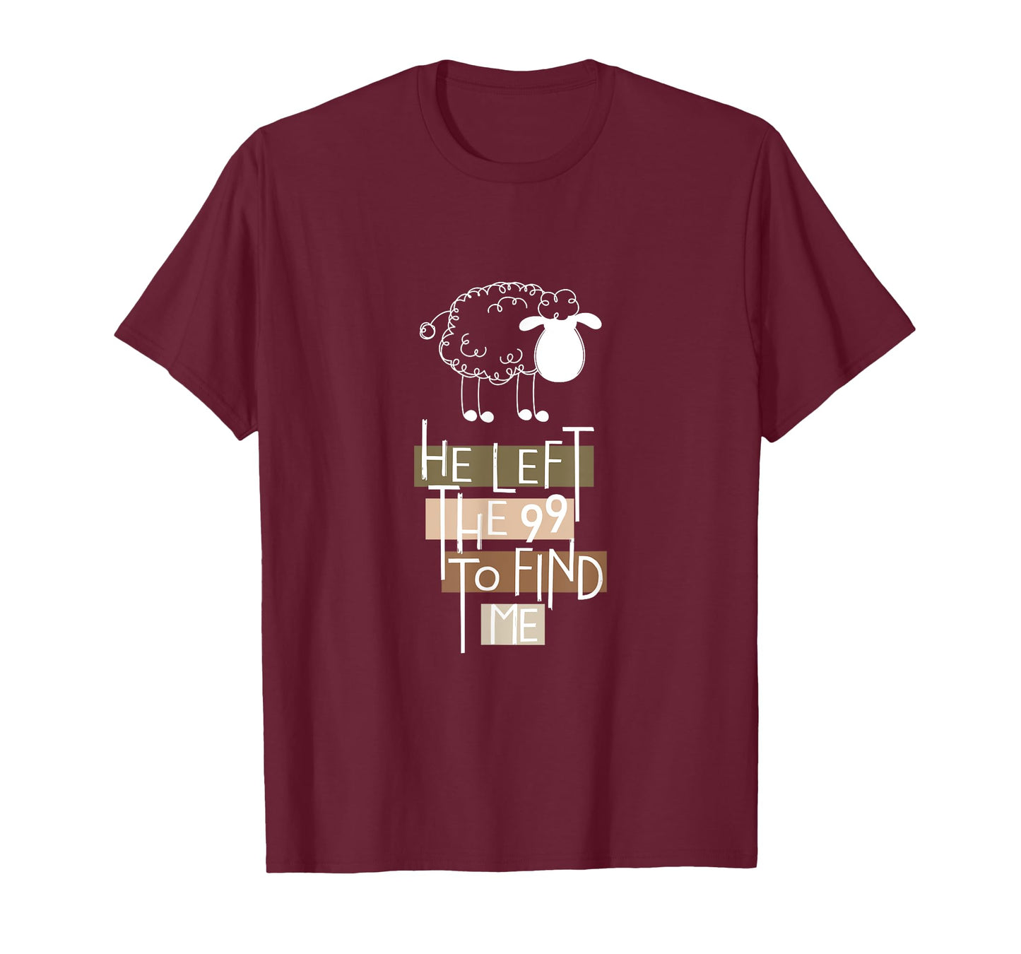 Funny Sheep Vintage Adult Kids He Left The 99 To Find Me T-Shirt