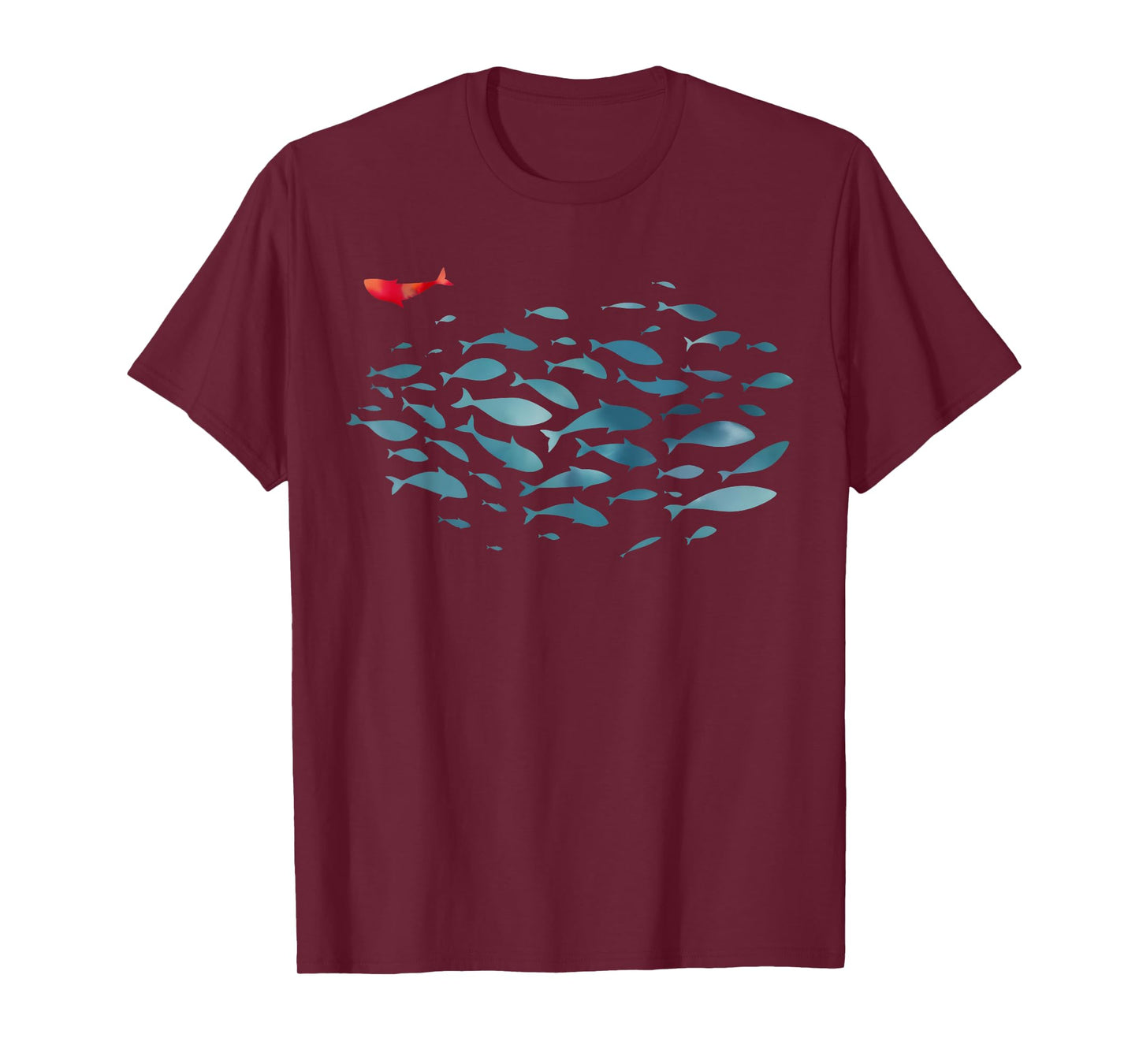 Fish Swim Against The Current Christian Bible Inspirational T-Shirt