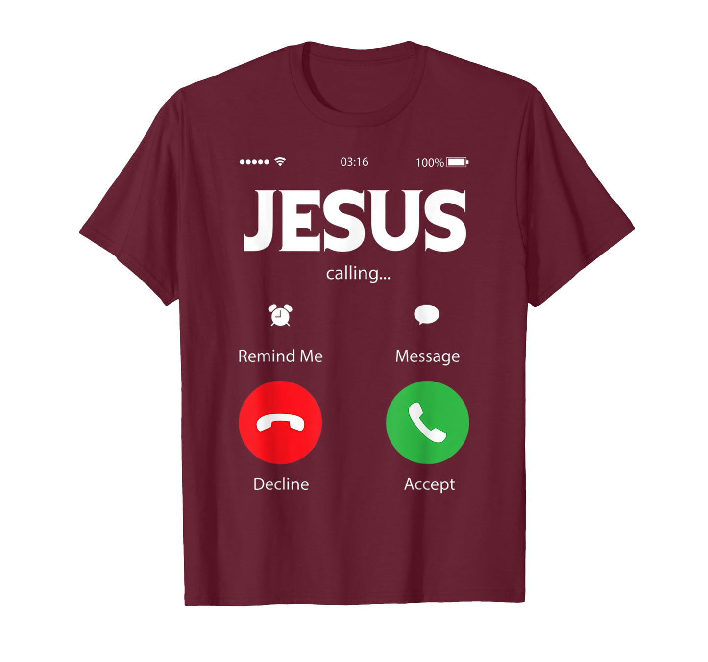 Funny Jesus is Calling God Christian Christianity Church T-Shirt