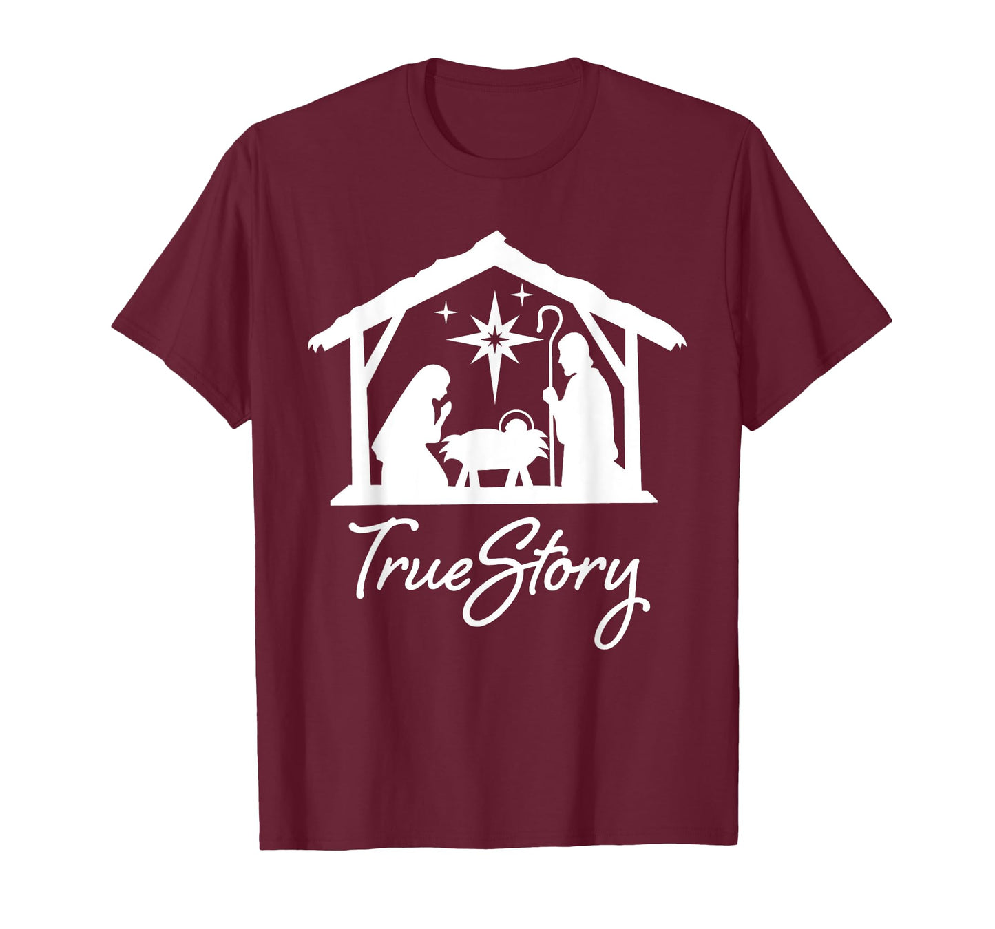 Christian Religious Christmas Nativity Scene True Story T-Shirt