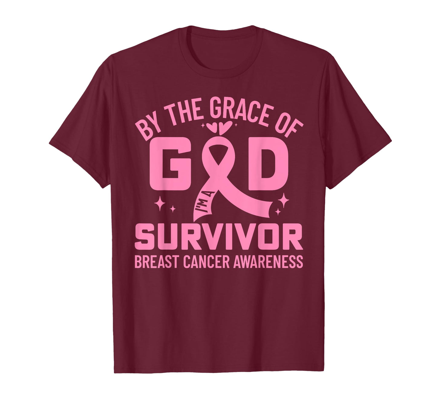 by The Grace God I'm A Survivor Breast Cancer Awareness 2025 T-Shirt