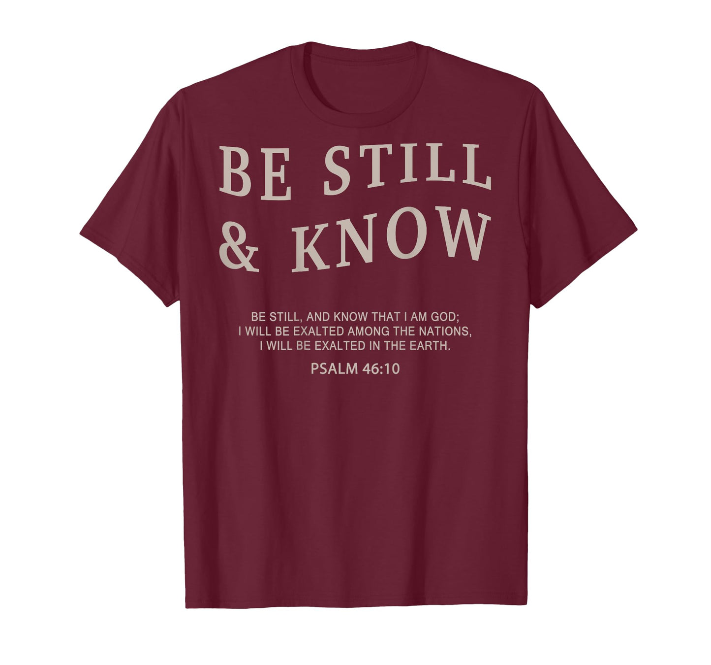 Youth Be Still & Know Christian Teen Girl Women Jesus God T-Shirt