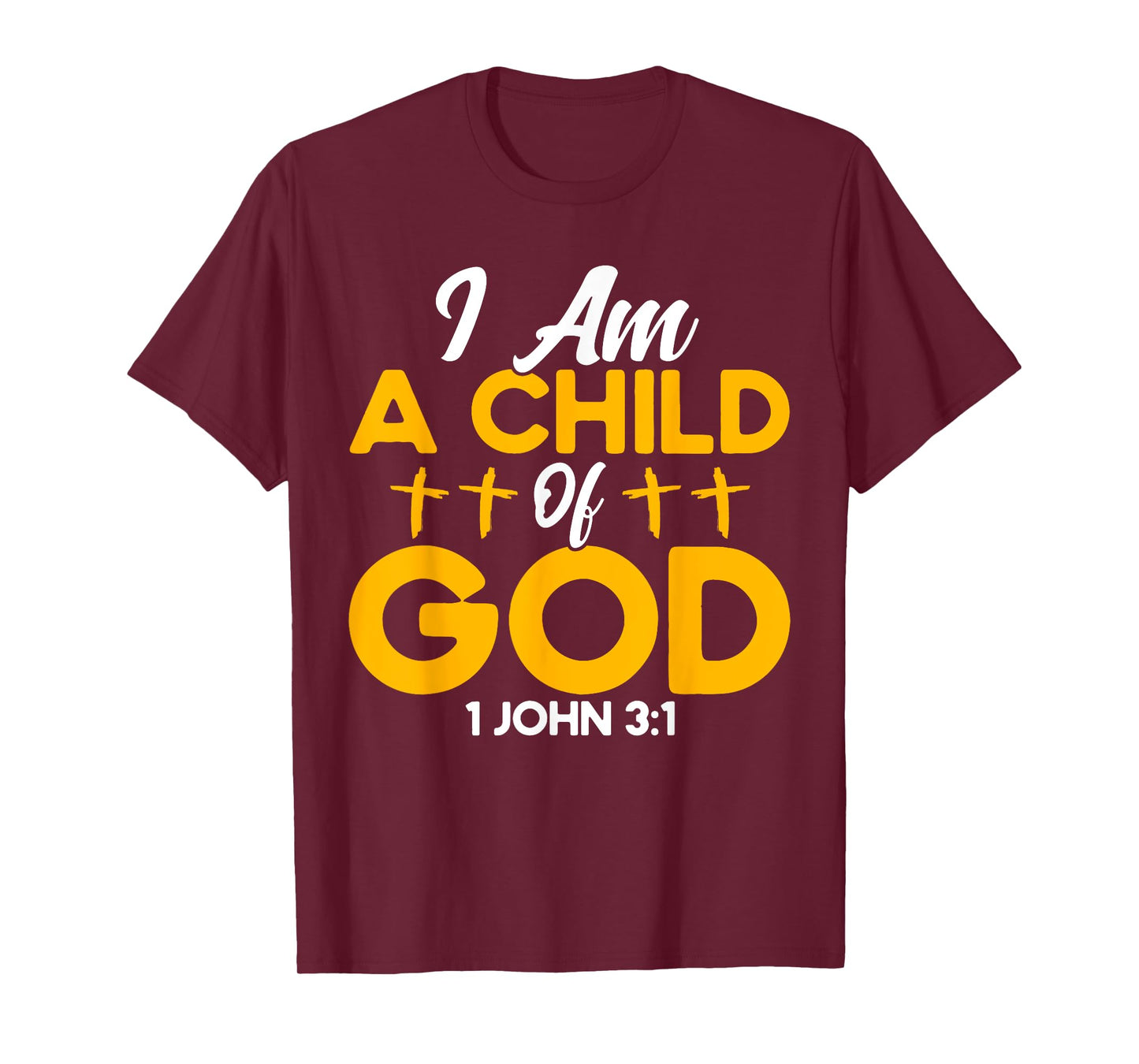 Christian Bible Verse John 3:1 Child Of God Cross T-Shirt