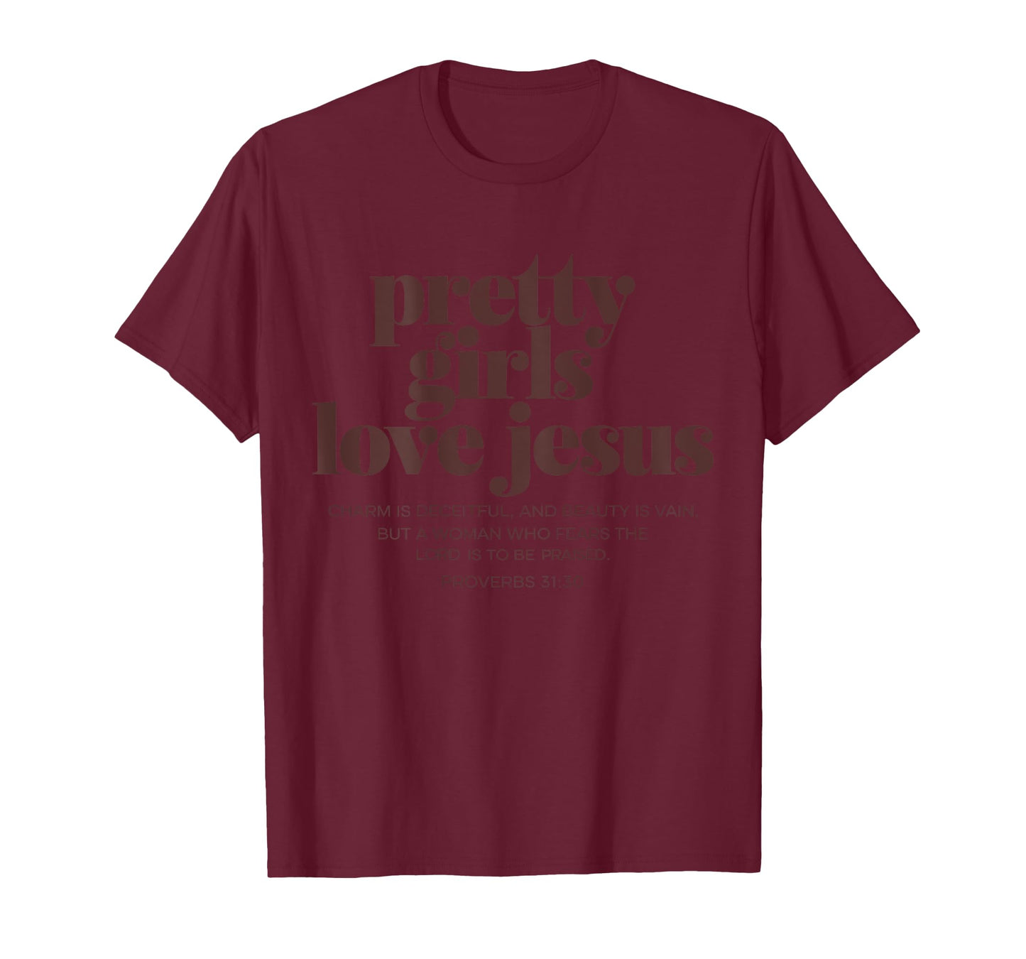 Pretty Girls Love Jesus - Christian Girls Vintage Graphic T-Shirt