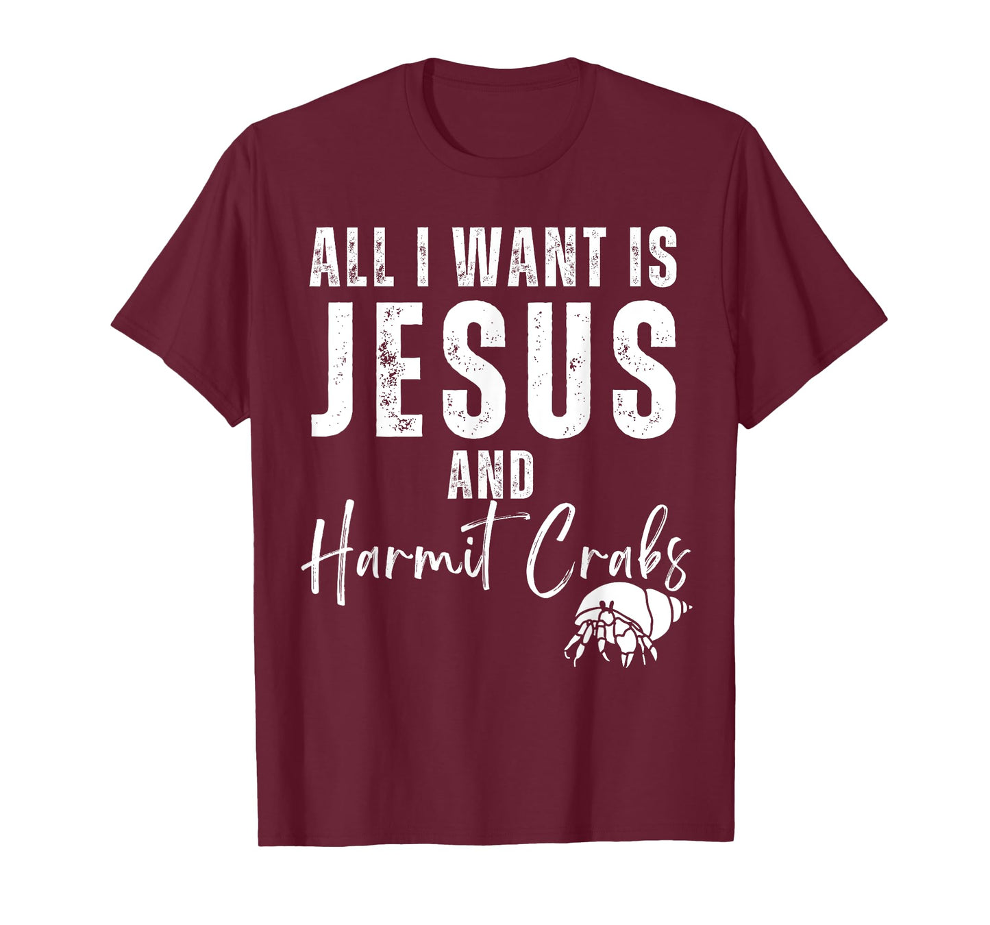 All I Want Is Jesus And Hermit Crabs Christian Humor Funny T-Shirt