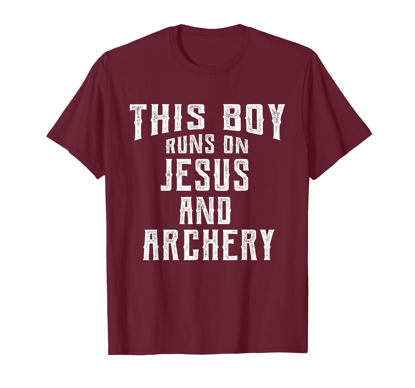 This Boy Runs On Jesus And Archery Christian Gift T-Shirt