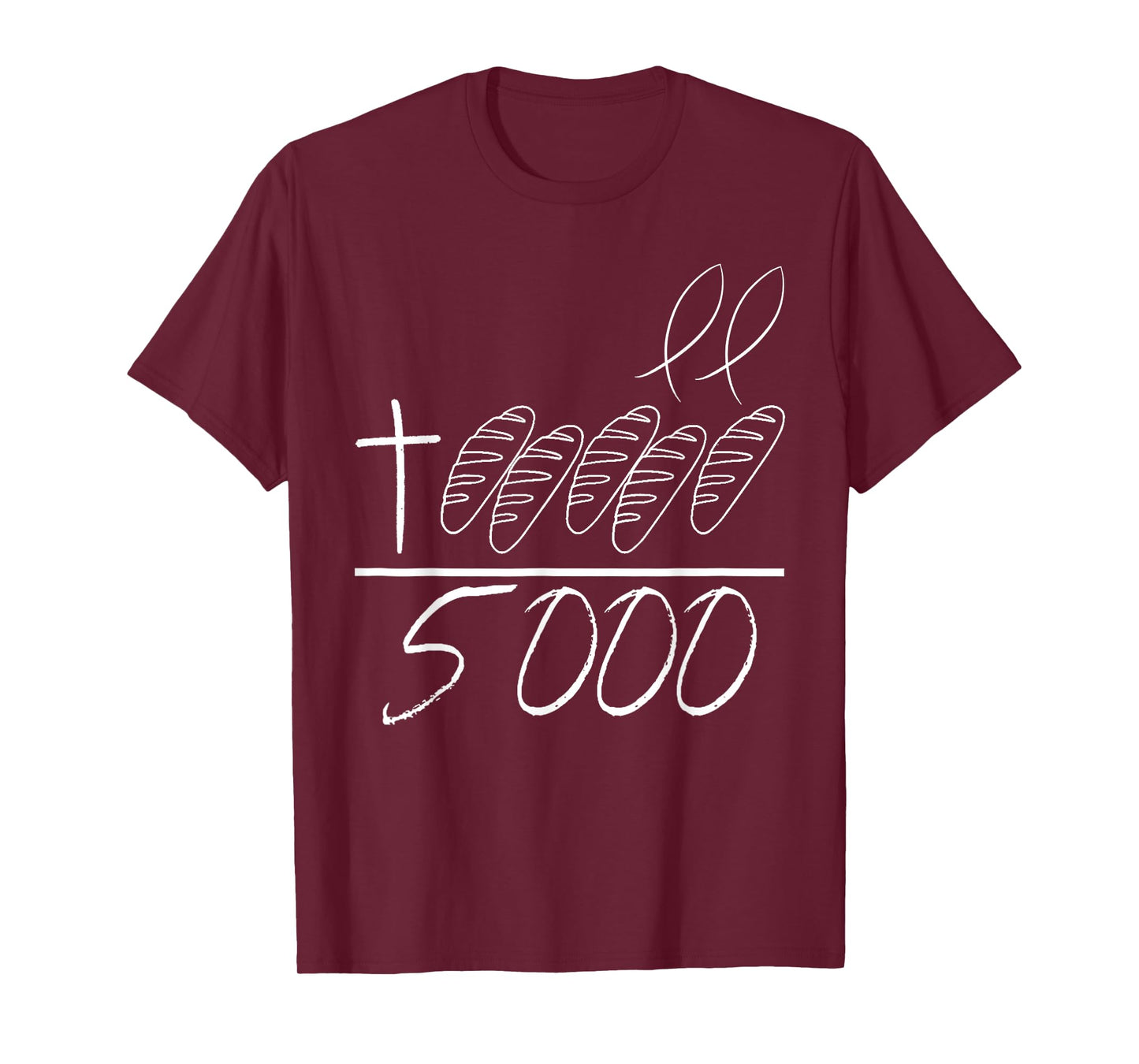 Jesus 2 Fishes 5 Breads 5000 Chosen Against The Current T-Shirt