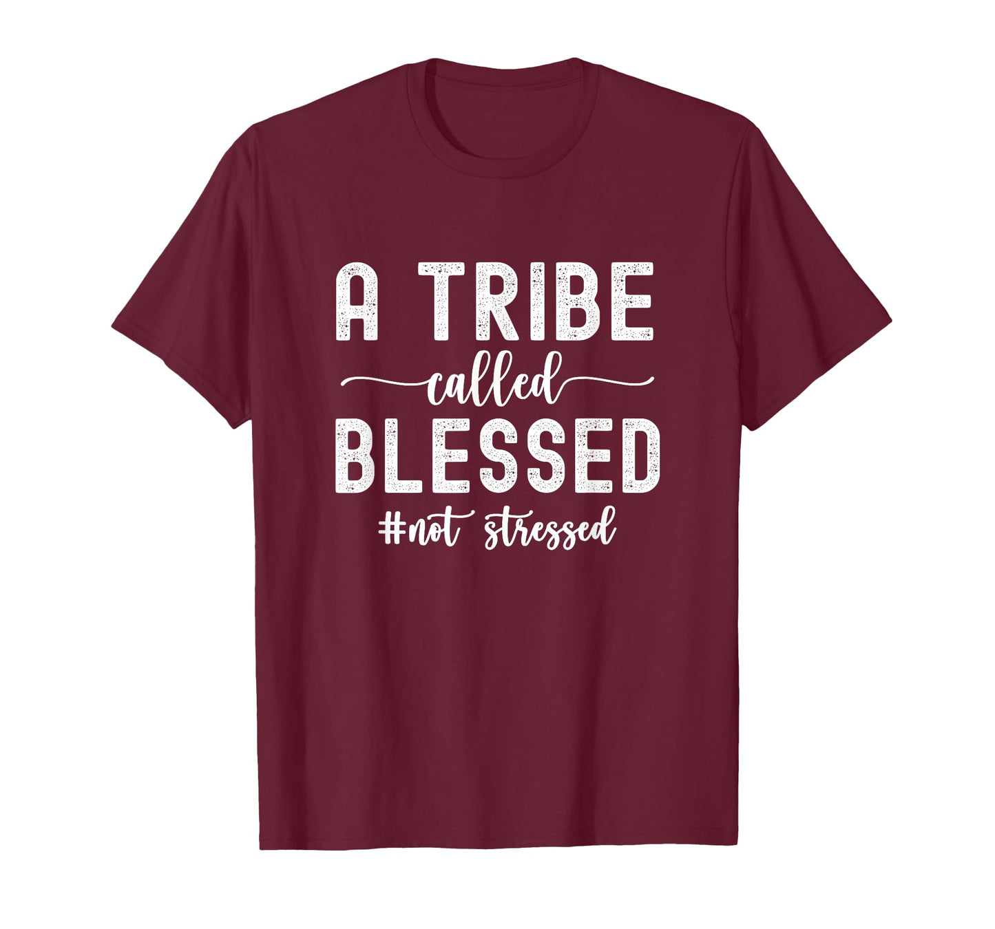 A Tribe Called Blessed Not Stressed Family Christian T-Shirt