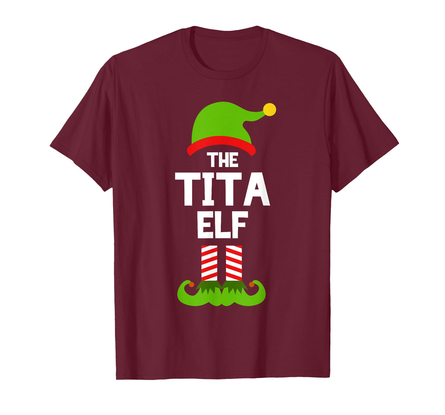 Family Tita Elf Christmas Matching Pajama Funny T-Shirt