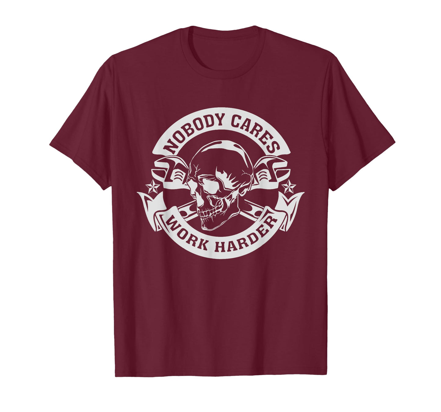 Nobody Cares Work Harder Skull Mechanic Vintage T-Shirt