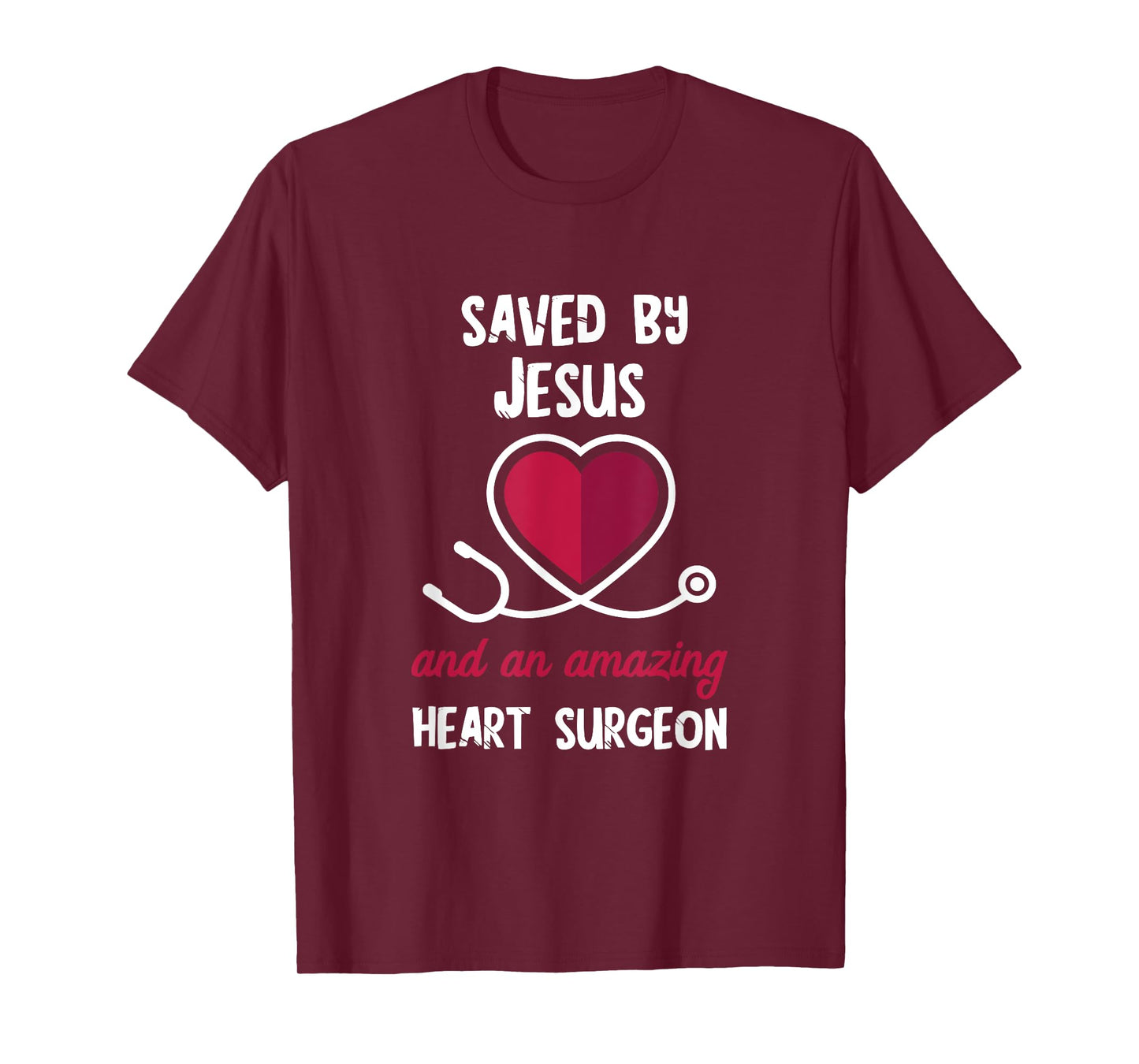 Saved By Jesus Heart Patients Survivor Open Heart Surgery T-Shirt