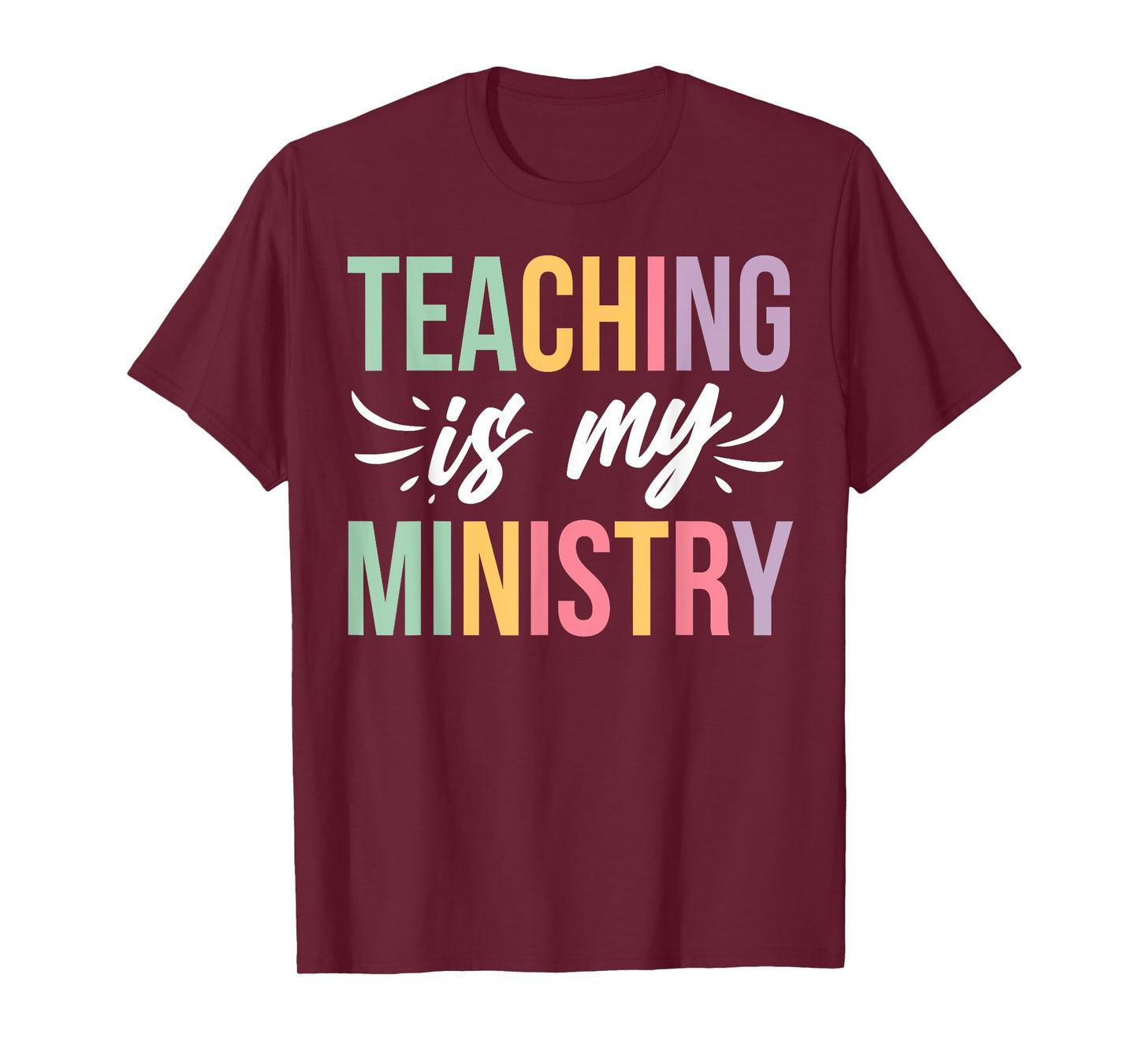 Teaching is My Ministry Flower Jesus Christian Teacher T-Shirt