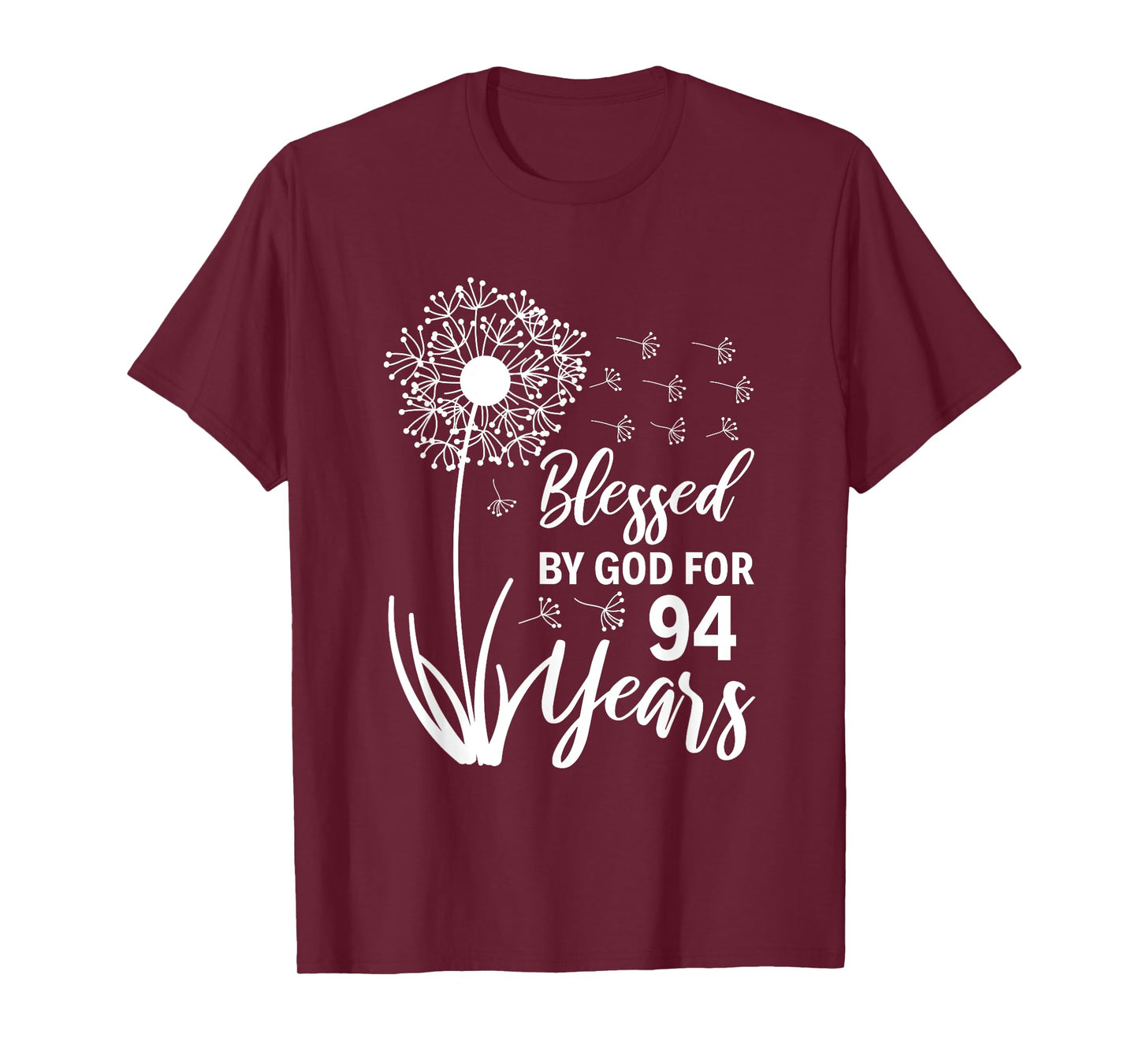 94th Birthday Woman Man Blessed By God For 94 Years T-Shirt