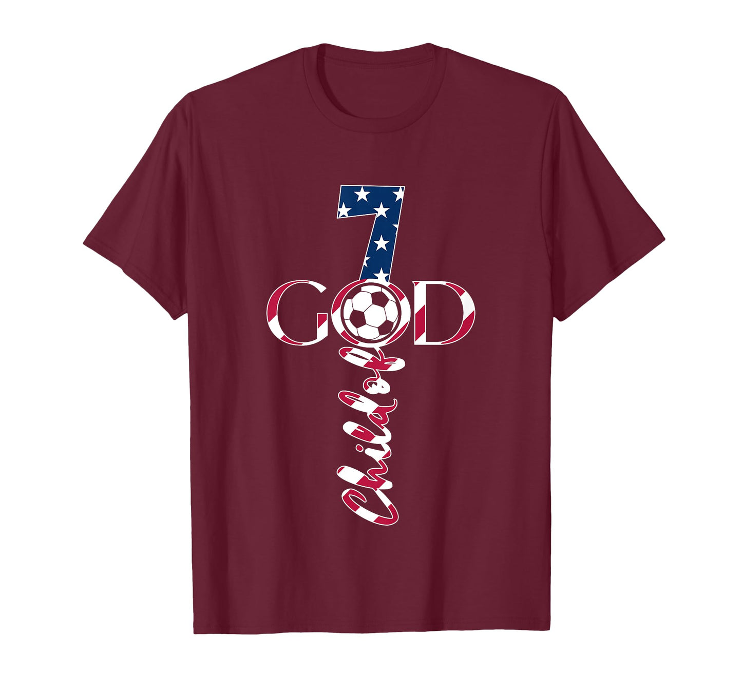 JESUS 7 YEARS CHILD OF GOD SOCCER 7TH BIRTHDAY T-Shirt