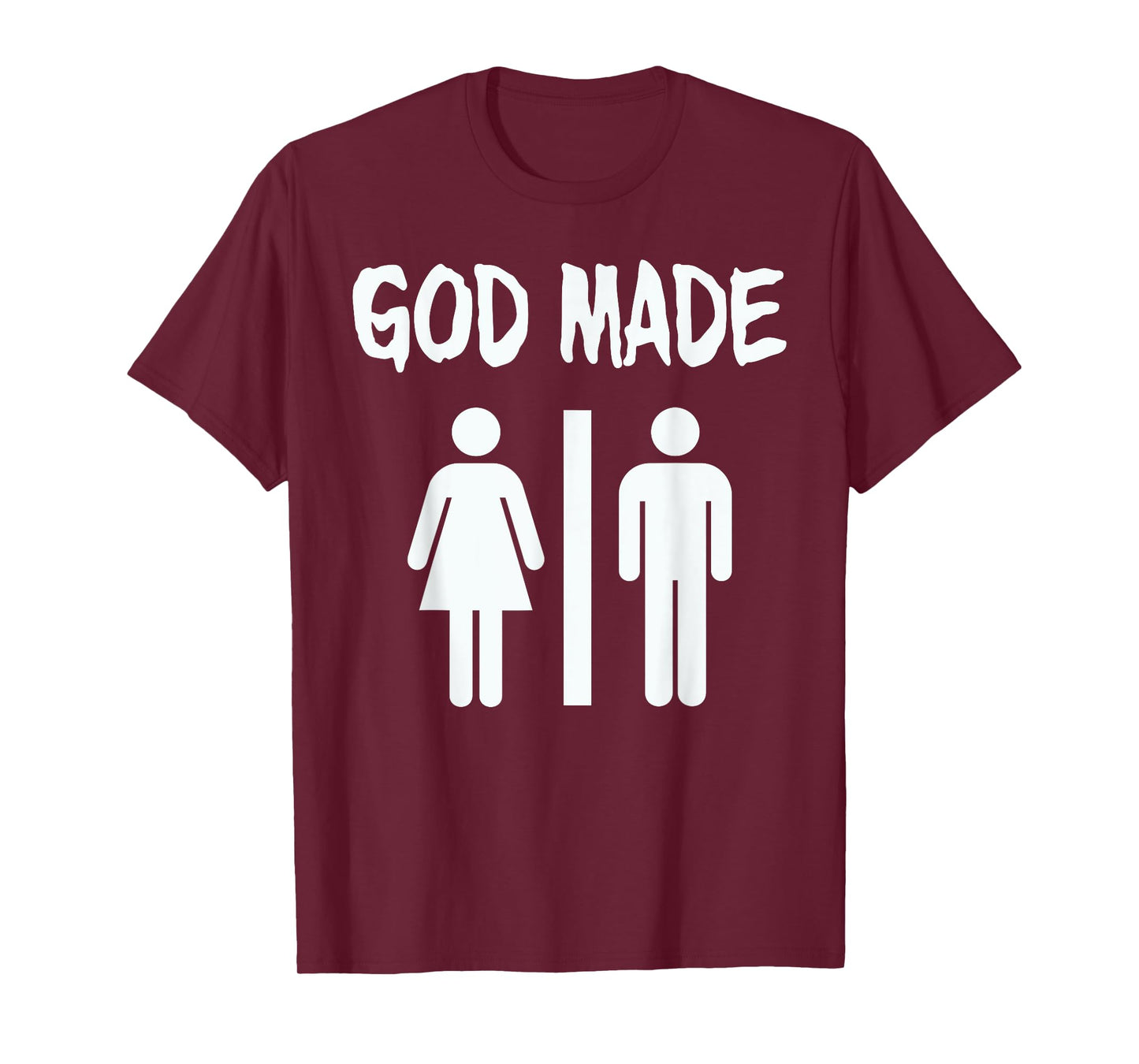 God Made Men Women Funny Christian T-Shirt