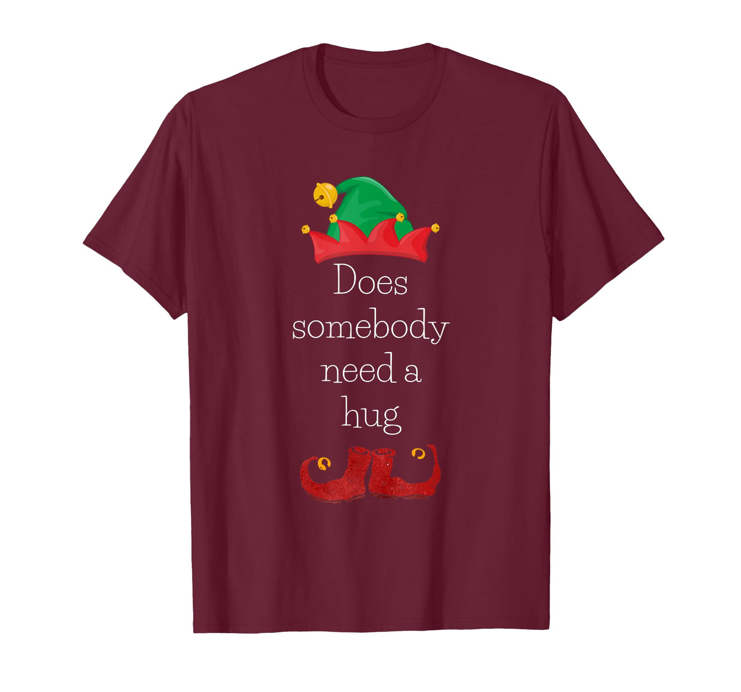 Does somebody need a hug cute Elf Christmas Holidays Funny T-Shirt