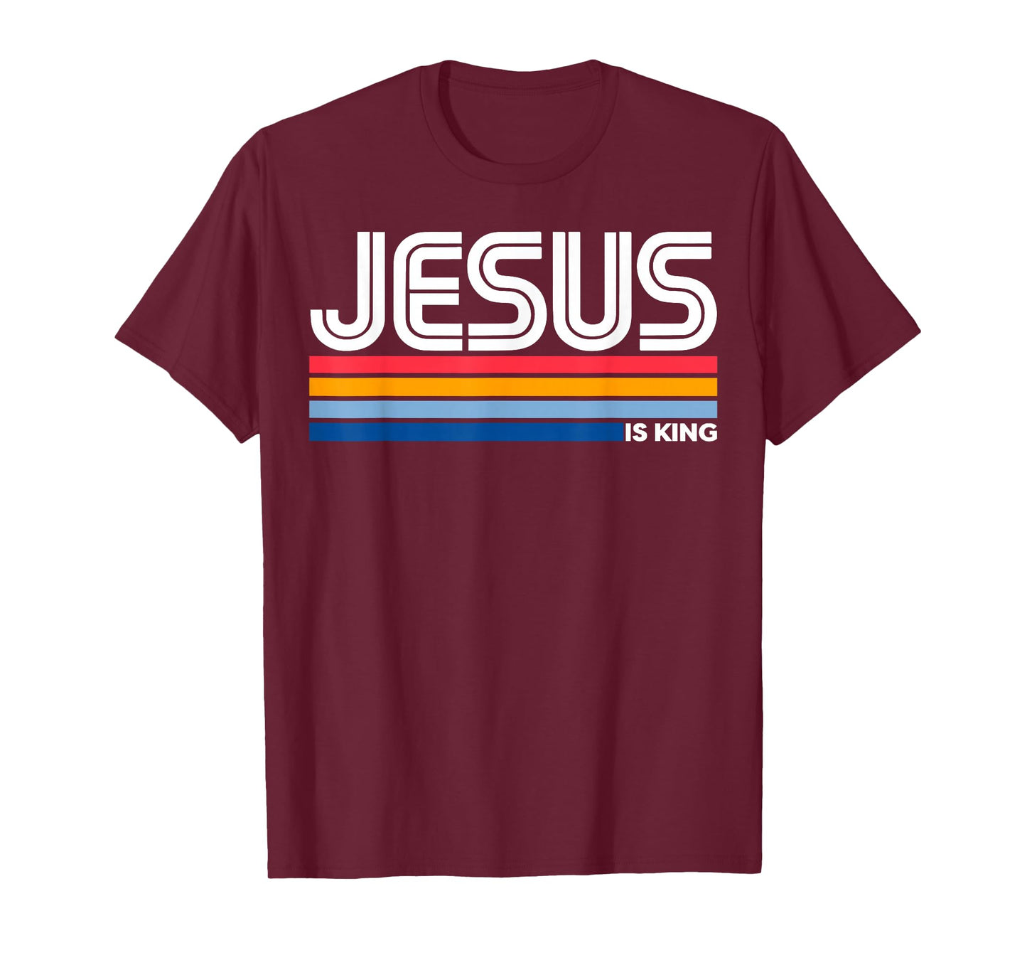 Jesus is King Christian Cross God Faith Bible Religious Pray T-Shirt