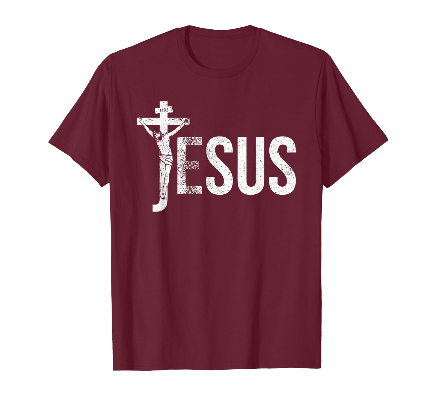Vintage Jesus Christ On Cross Crucifixion Crown Of Thorns T-Shirt
