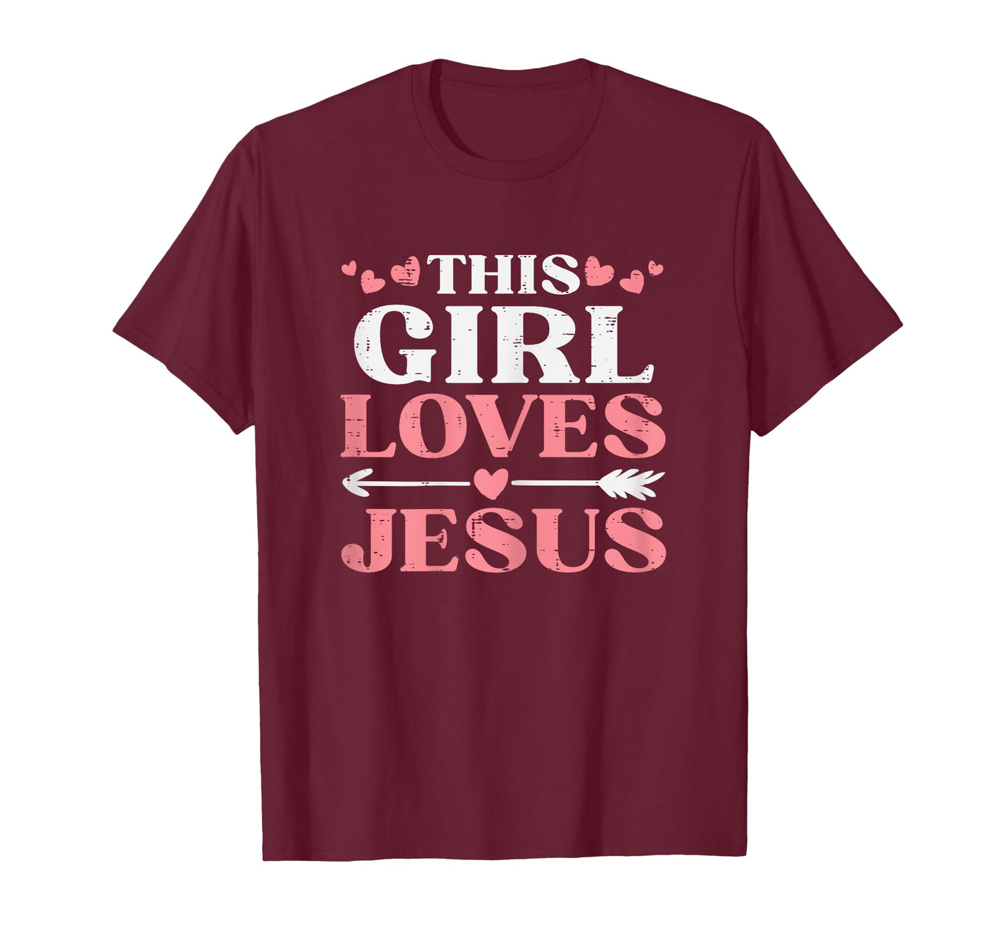 This Girl Loves Jesus Christ God Faith Christian Girls Women T-Shirt