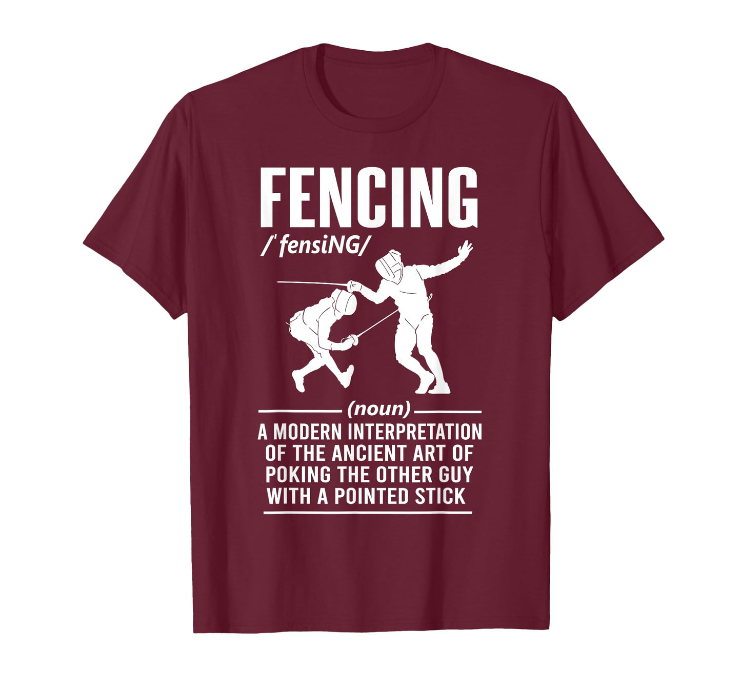 Dictionary Fencing definition Funny Fencer Men Women T-Shirt