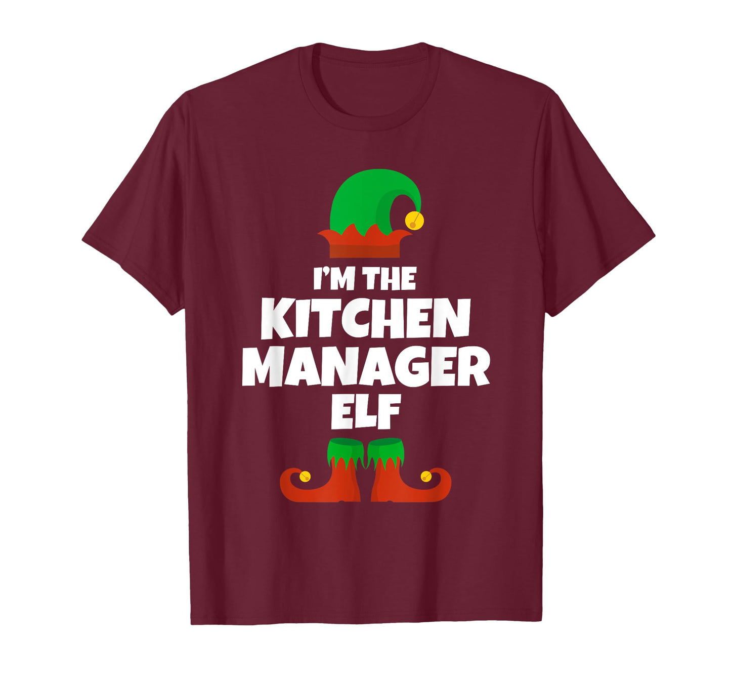 I'm The Kitchen Manager Elf Family Pajama Christmas Funny T-Shirt