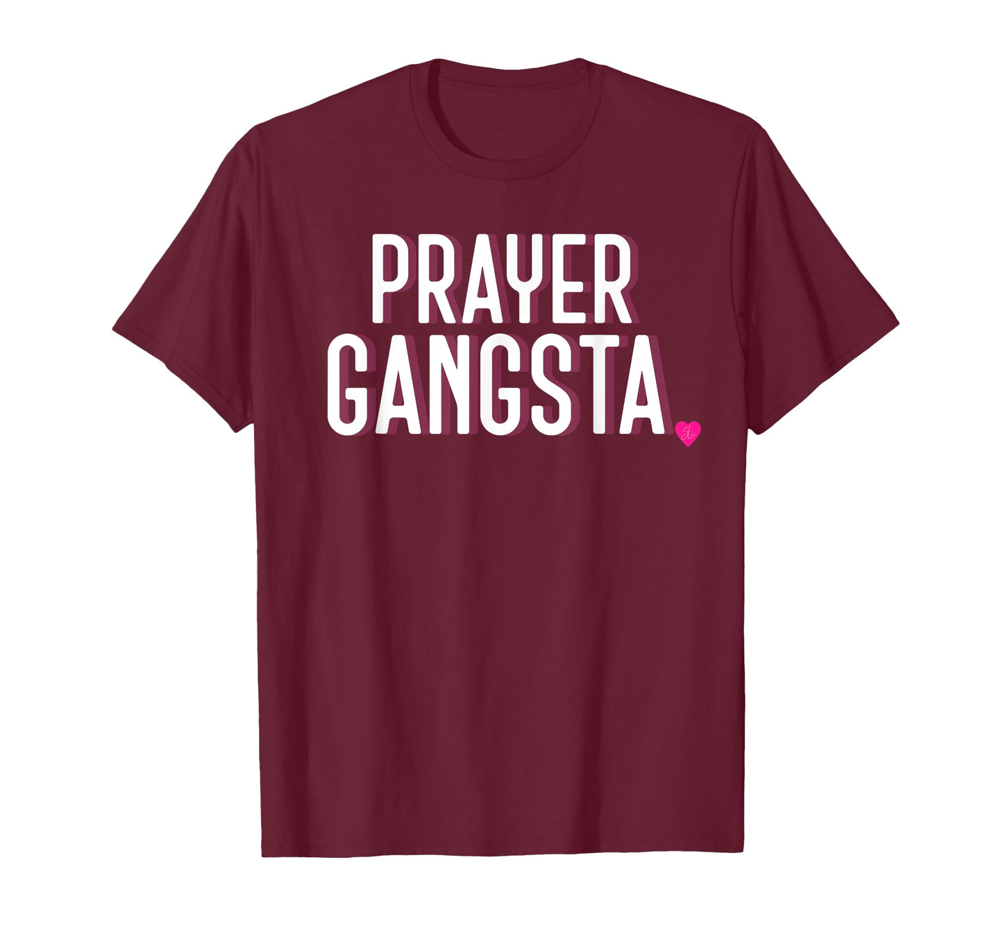 Womens Prayer Gangsta Tshirt Spiritual Christian Tee T-Shirt
