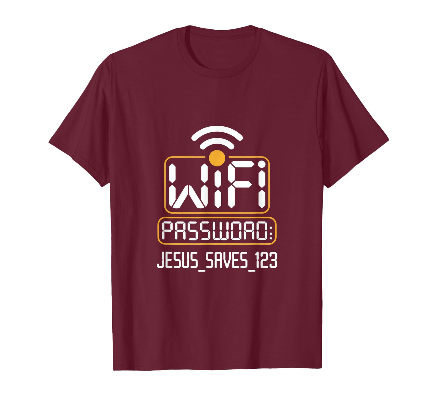 Christian WiFi Password Jesus Saves 123 Design T-Shirt