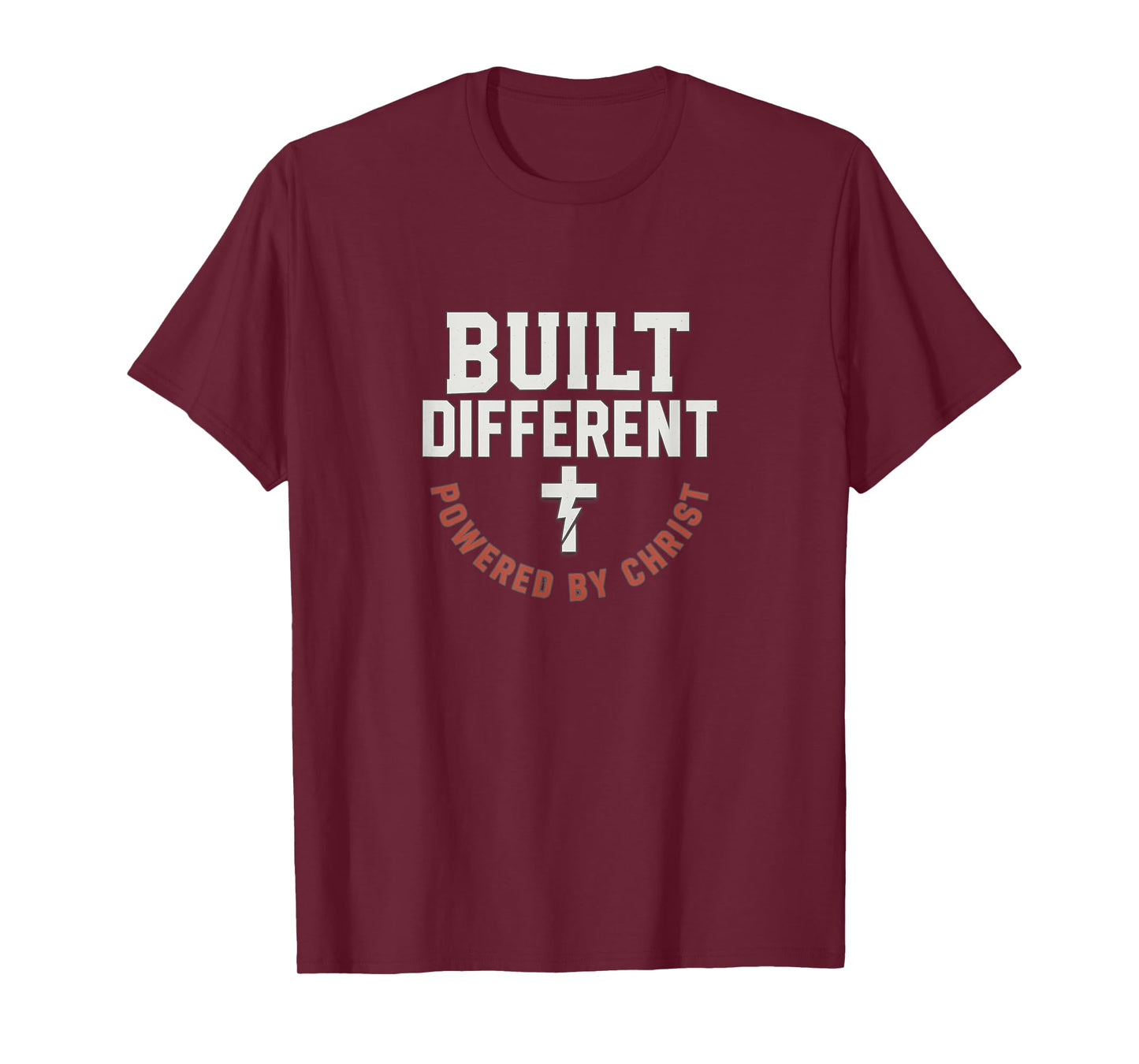Built Different Powered by Christ Christian Philippians 4:13 T-Shirt