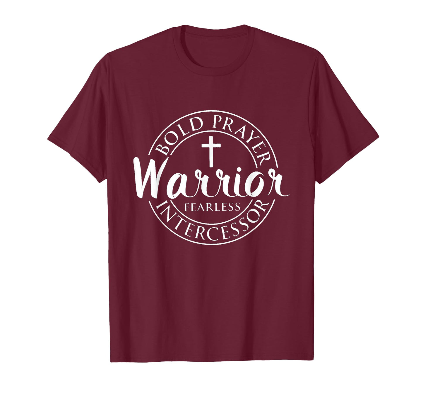 Prayer Warrior Black Unisex-Adults T-Shirt, Small, Short Sleeve, Religious Theme