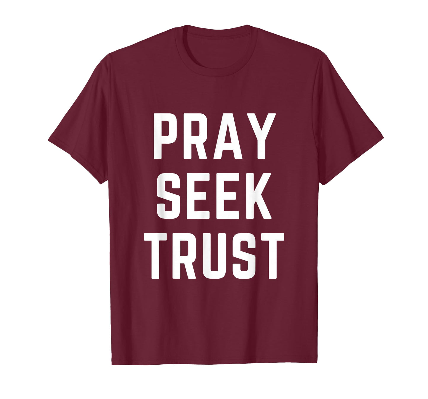 Pray Seek Trust Christian Faith Bible Worship Apparel T-Shirt