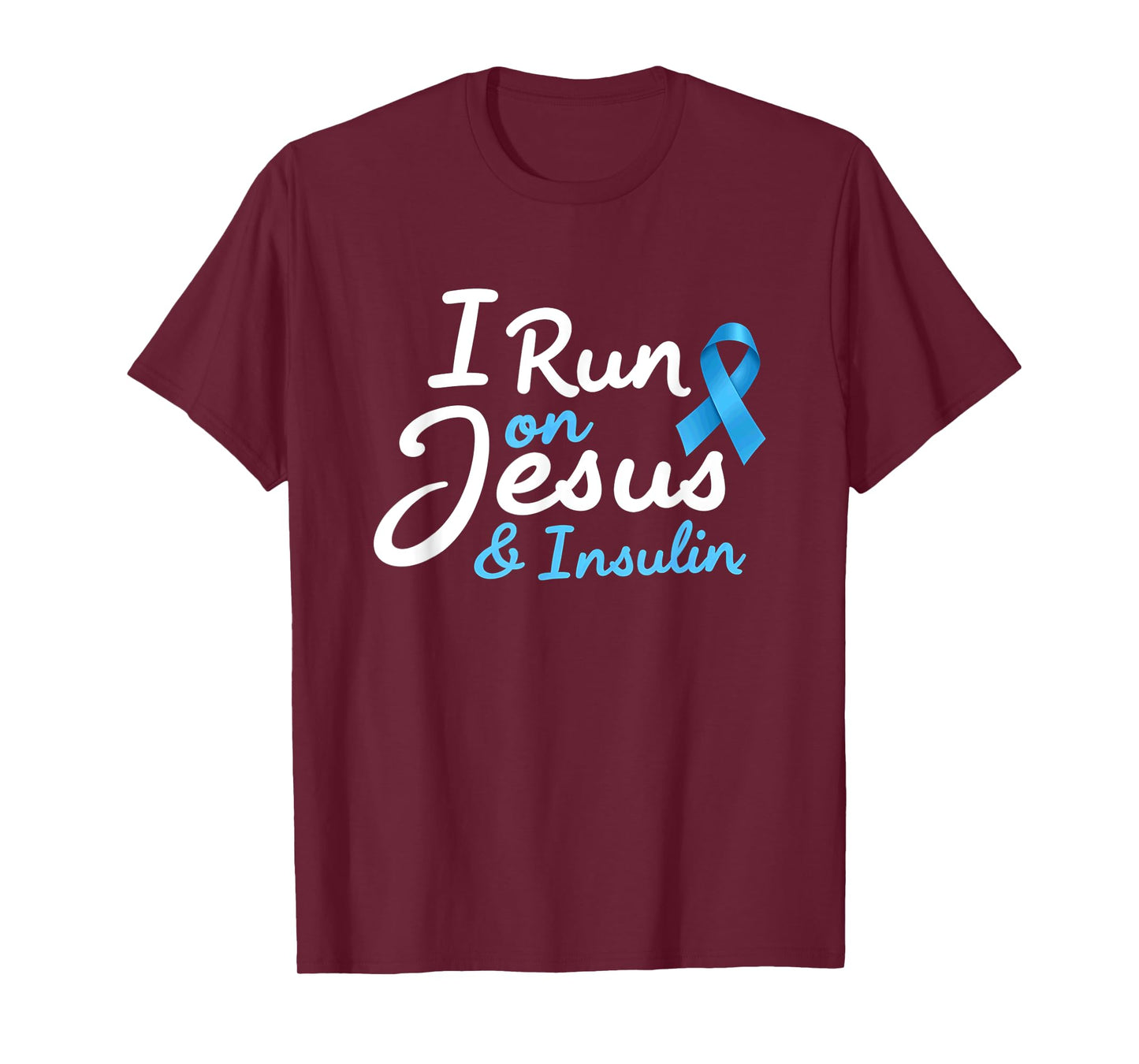 I Run On Jesus & Insulin Diabetic Diabetes Warrior T-Shirt