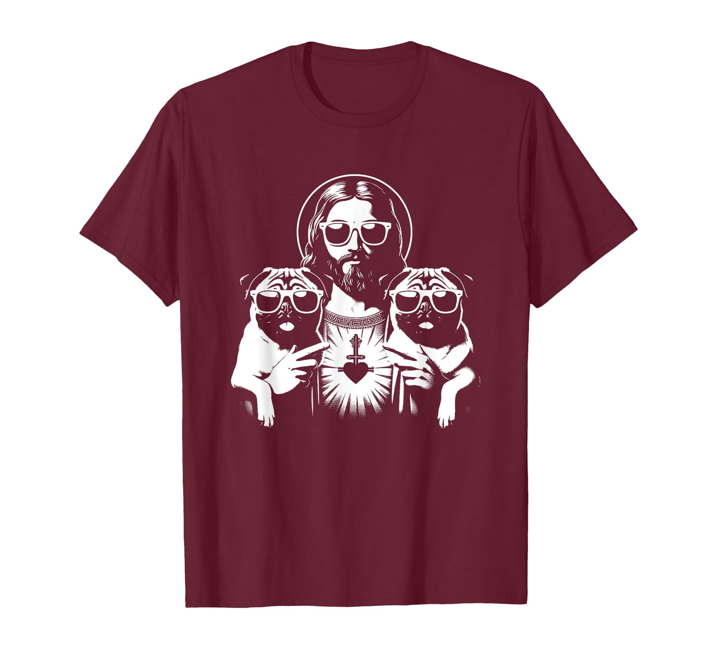 Jesus Pugs - Funny Christian Religious Dog Lover Men Women Girls Kids T-Shirt
